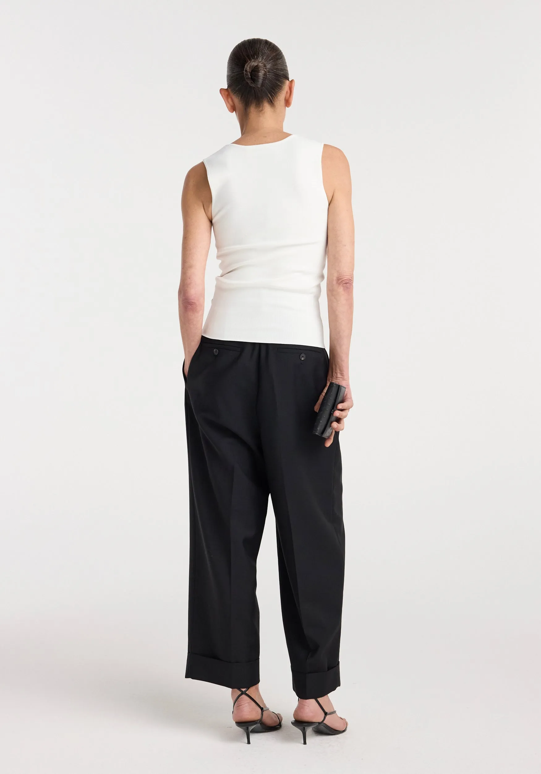 Bustier shaped knitted top | optic white sold by Rohe product image thumbnail 3