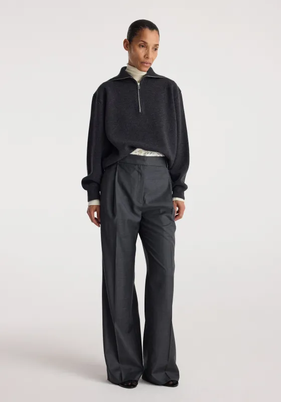 Reversible zipped turtleneck | charcoal made by Rohe