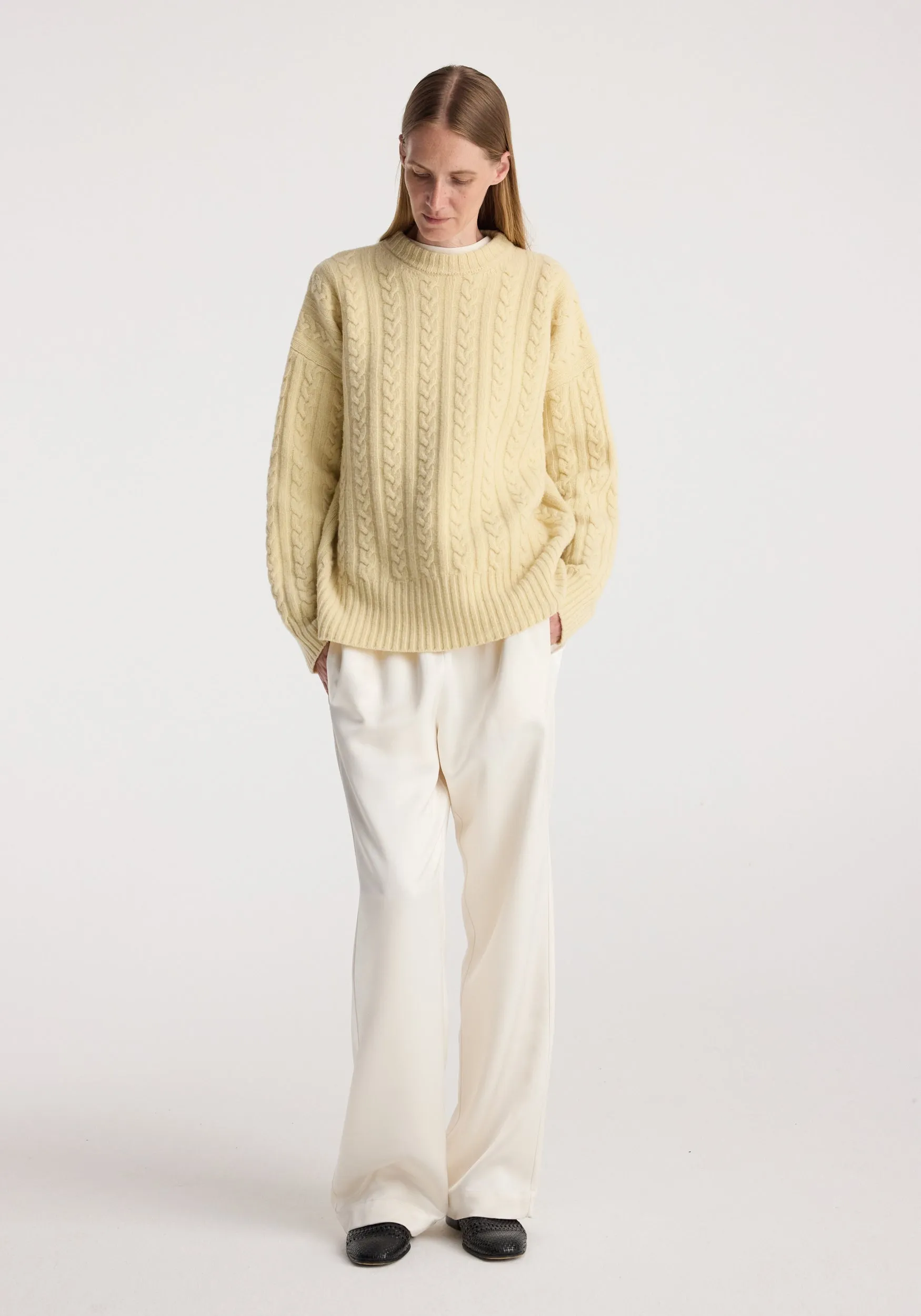 Cable knit jumper | butter sold by Rohe
