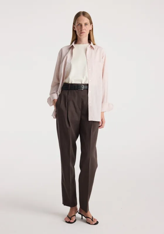 Classic fit striped shirt | rose stripe made by Rohe
