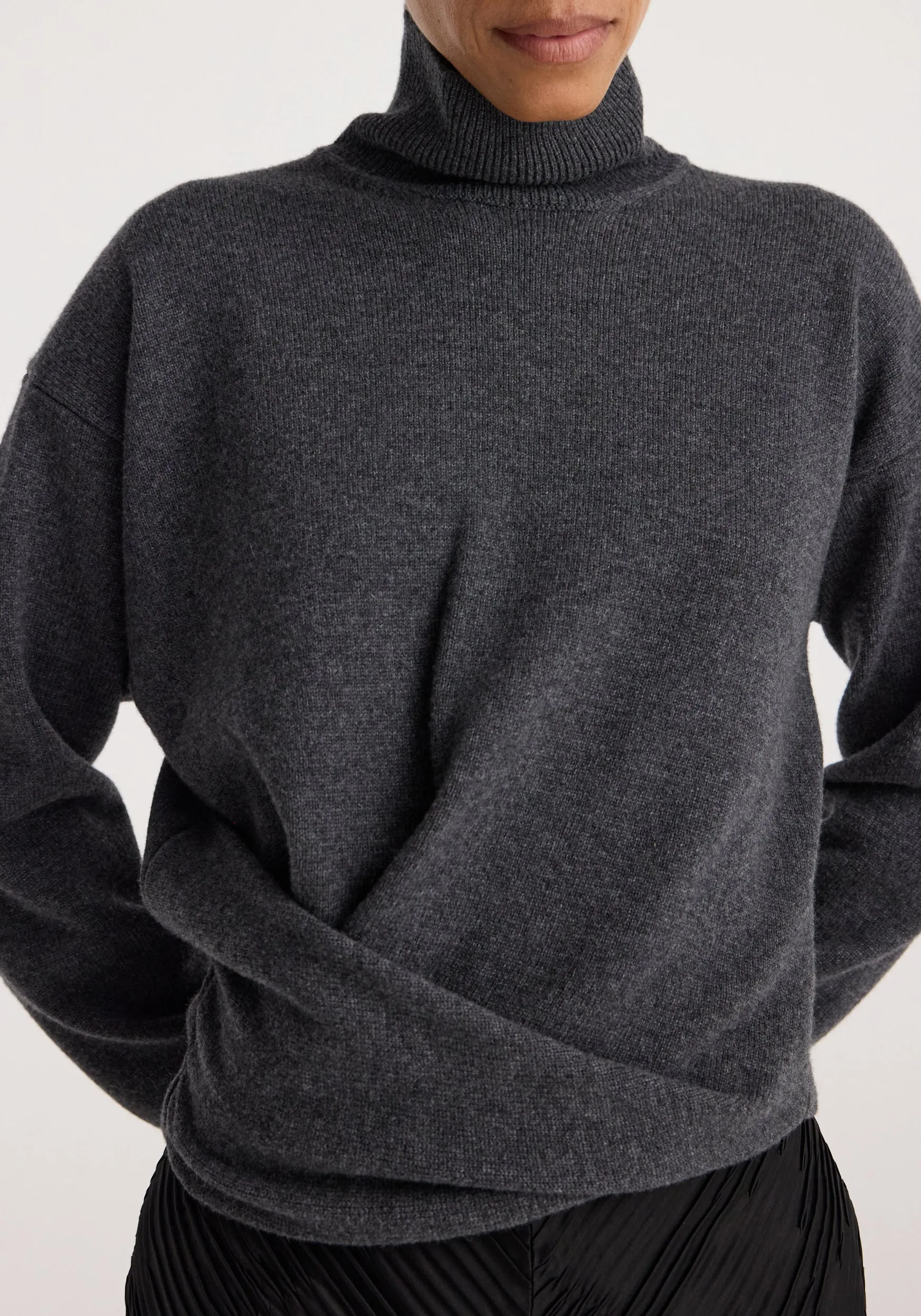Sculptural turtleneck | dark grey melange sold by Rohe product image thumbnail 4