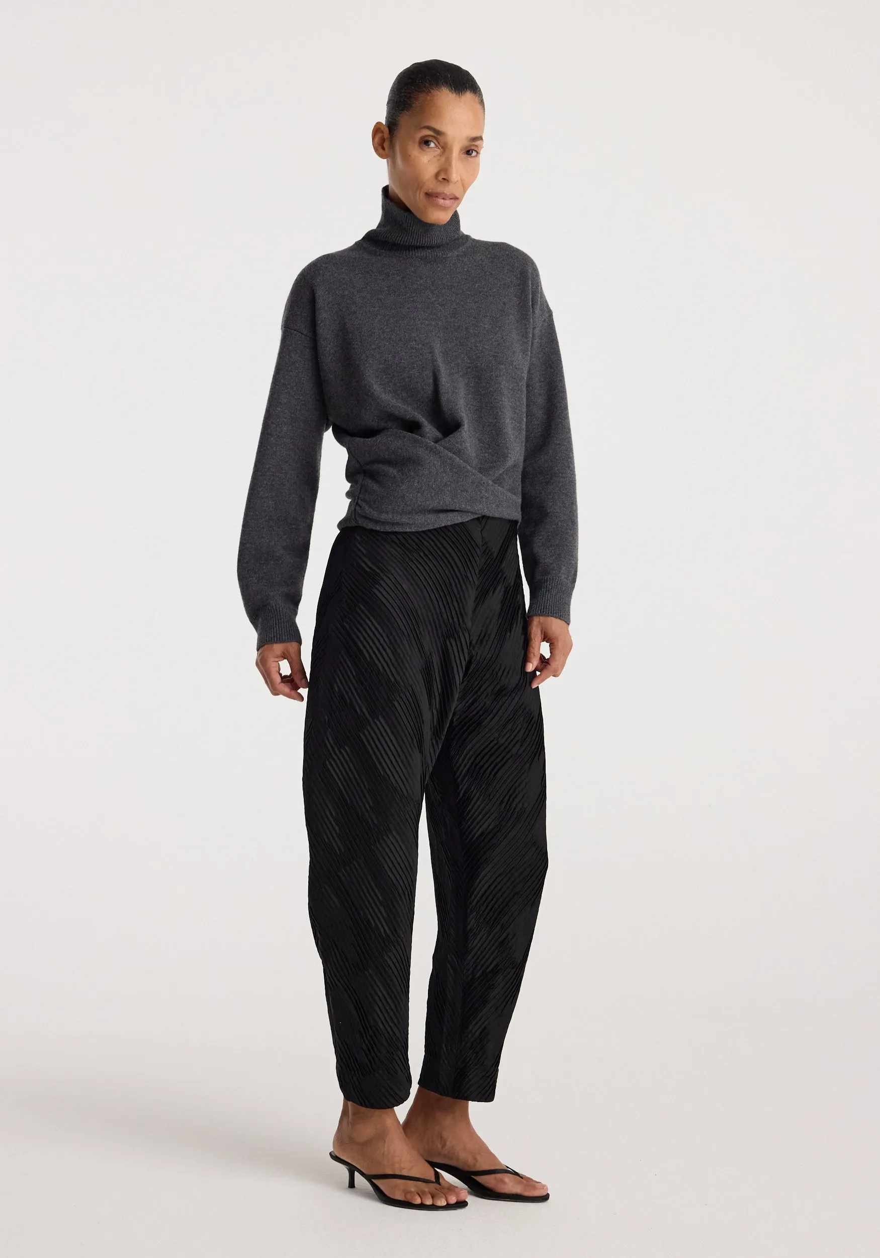 Sculptural turtleneck | dark grey melange sold by Rohe product image thumbnail 2