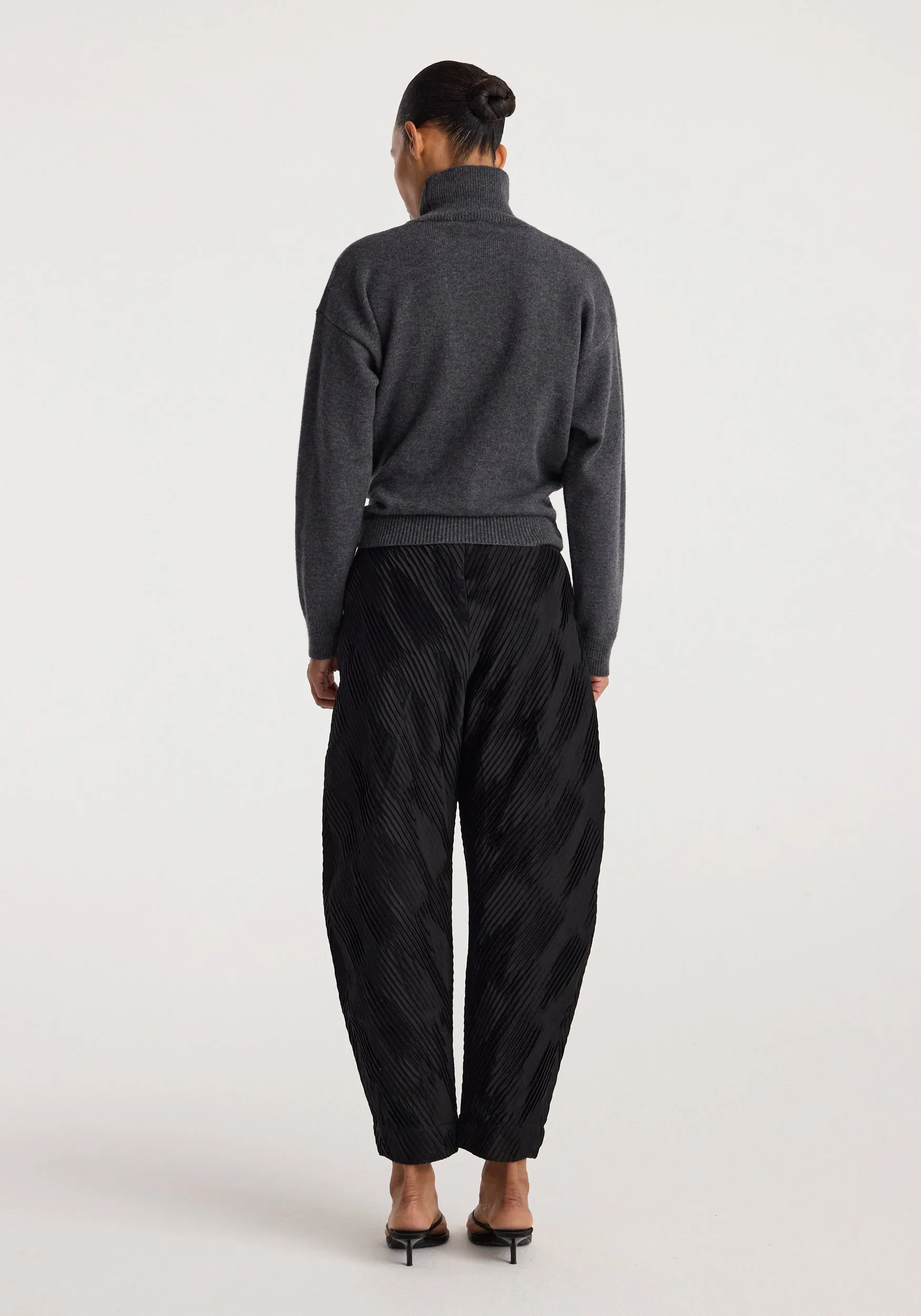 Sculptural turtleneck | dark grey melange sold by Rohe product image thumbnail 5