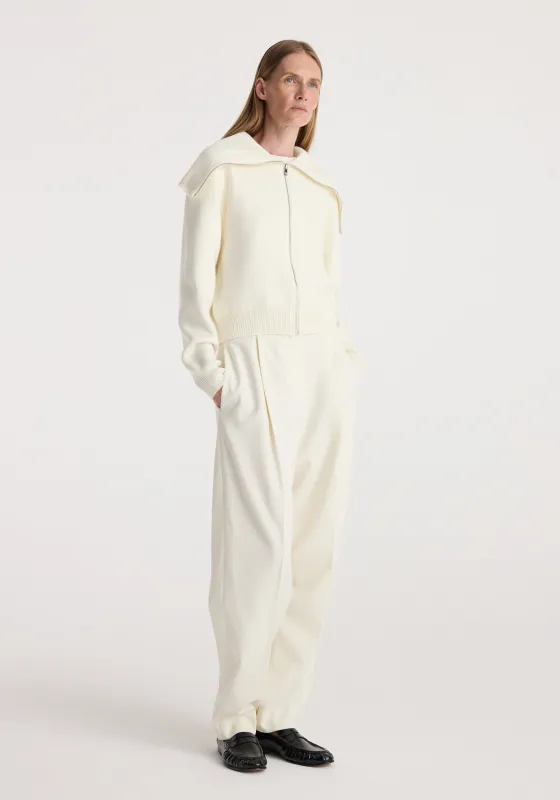Reversible sailor zip cardigan | cream made by Rohe