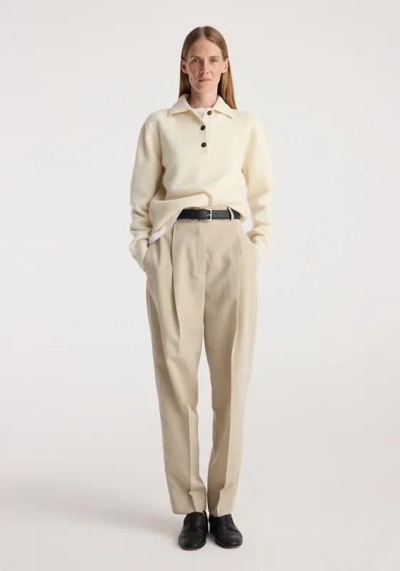 Daria - Single pleat straight leg trousers | butter made by Rohe