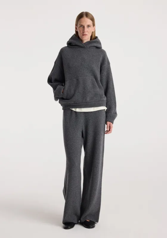 Compact knitted trousers | dark grey melange made by Rohe