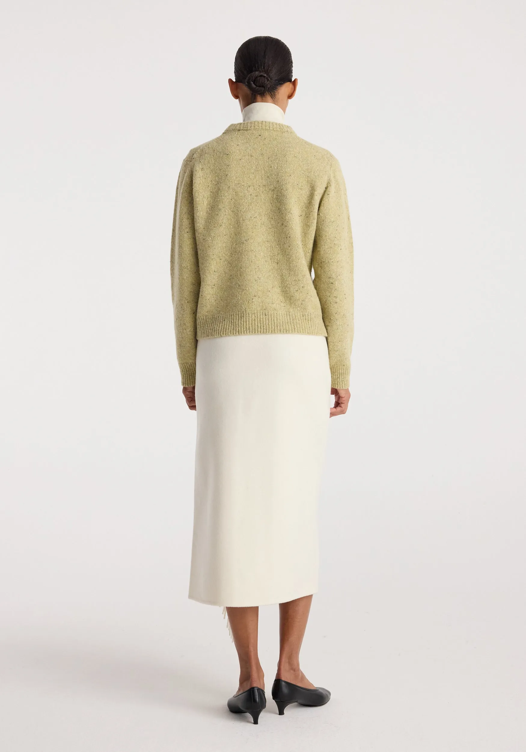 Double-faced fringe skirt | off white sold by Rohe product image thumbnail 5