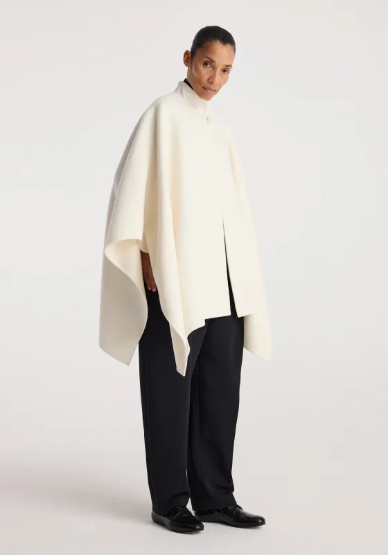 Double-faced pankou poncho | off white made by Rohe