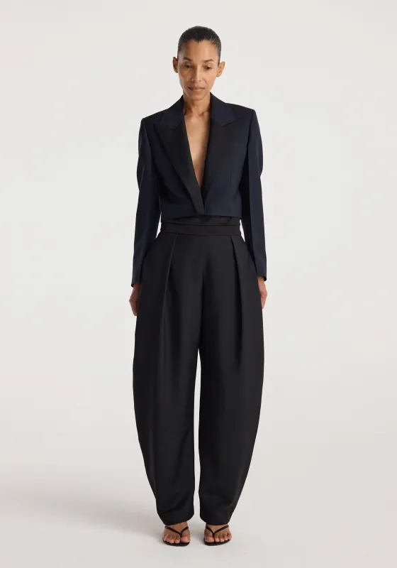 Cropped blazer | navy made by Rohe