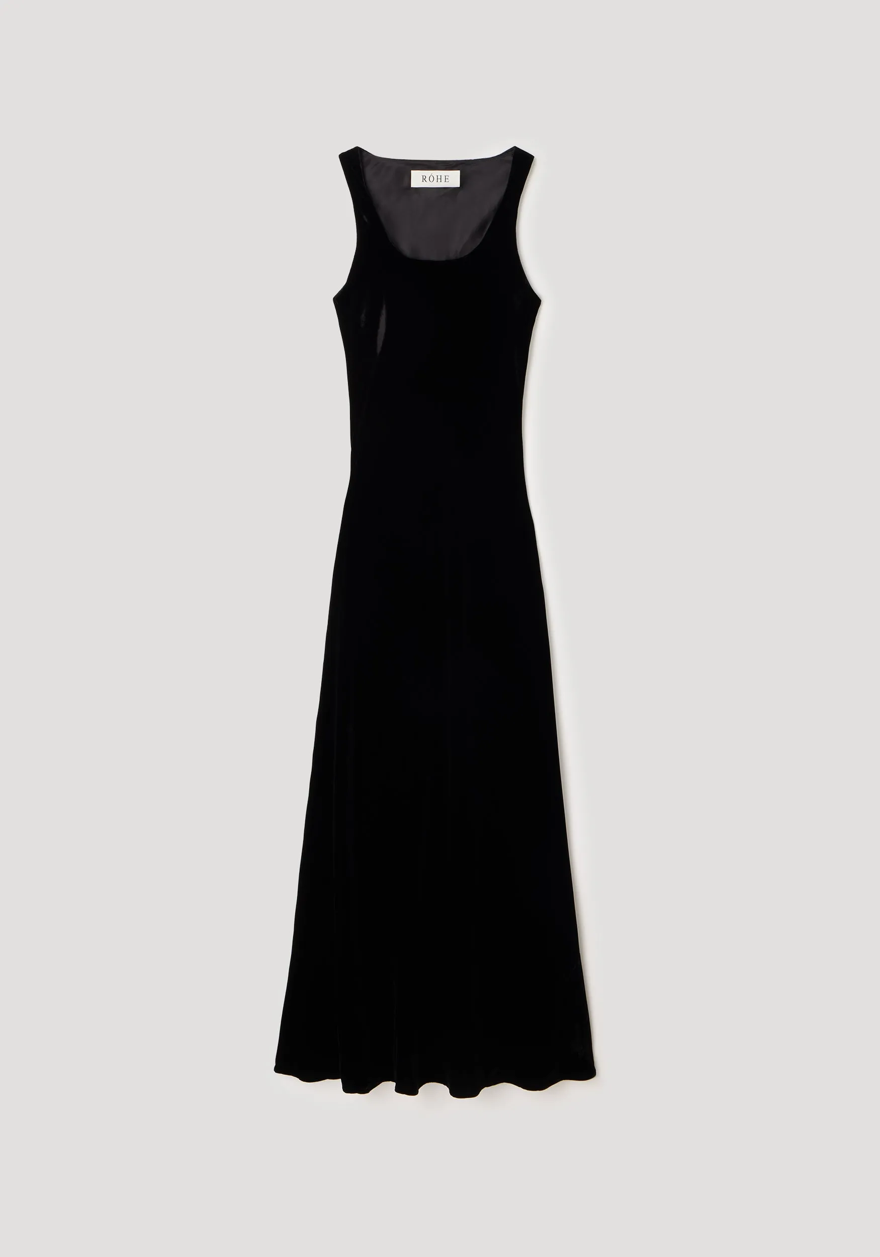 Scoop-neck velvet dress | black sold by Rohe product image thumbnail 5