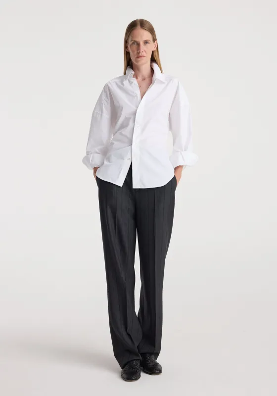 Kee - Straight leg tailored trousers | charcoal stripe made by Rohe