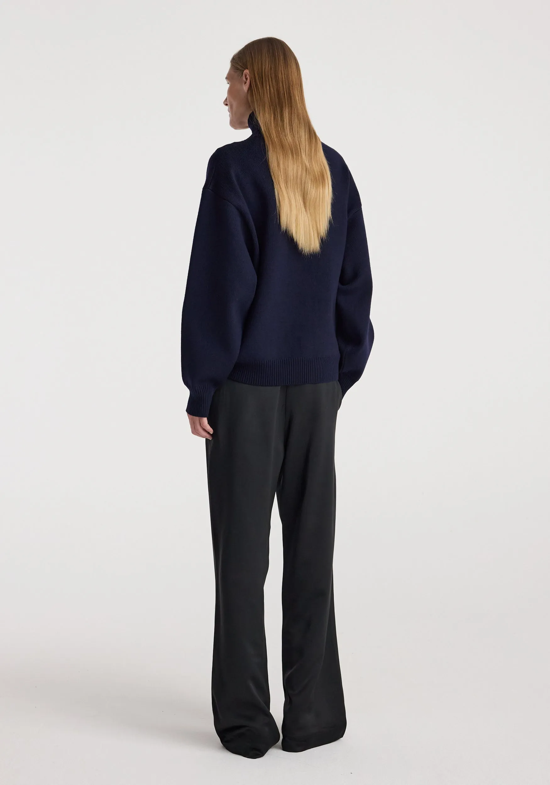 Sculptural compact turtleneck | navy sold by Rohe product image thumbnail 4
