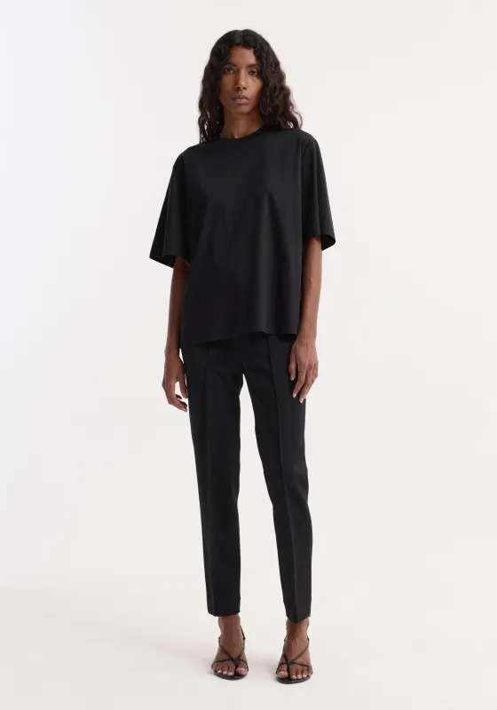 Oversized cotton silk t-shirt | black made by Rohe