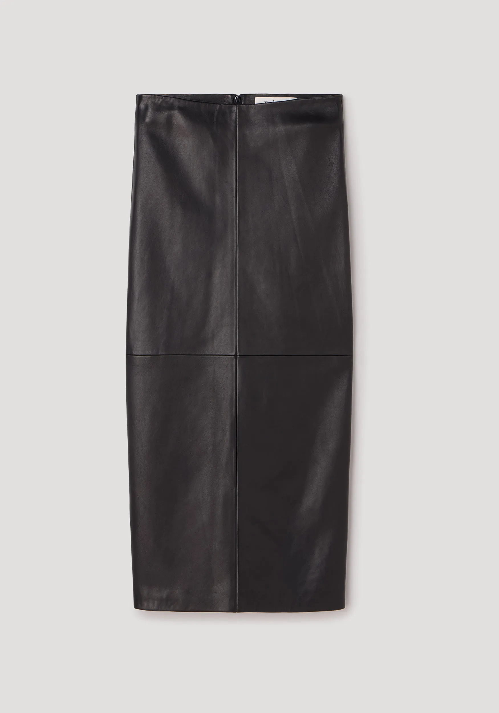 Elongated leather skirt | black sold by Rohe product image thumbnail 5