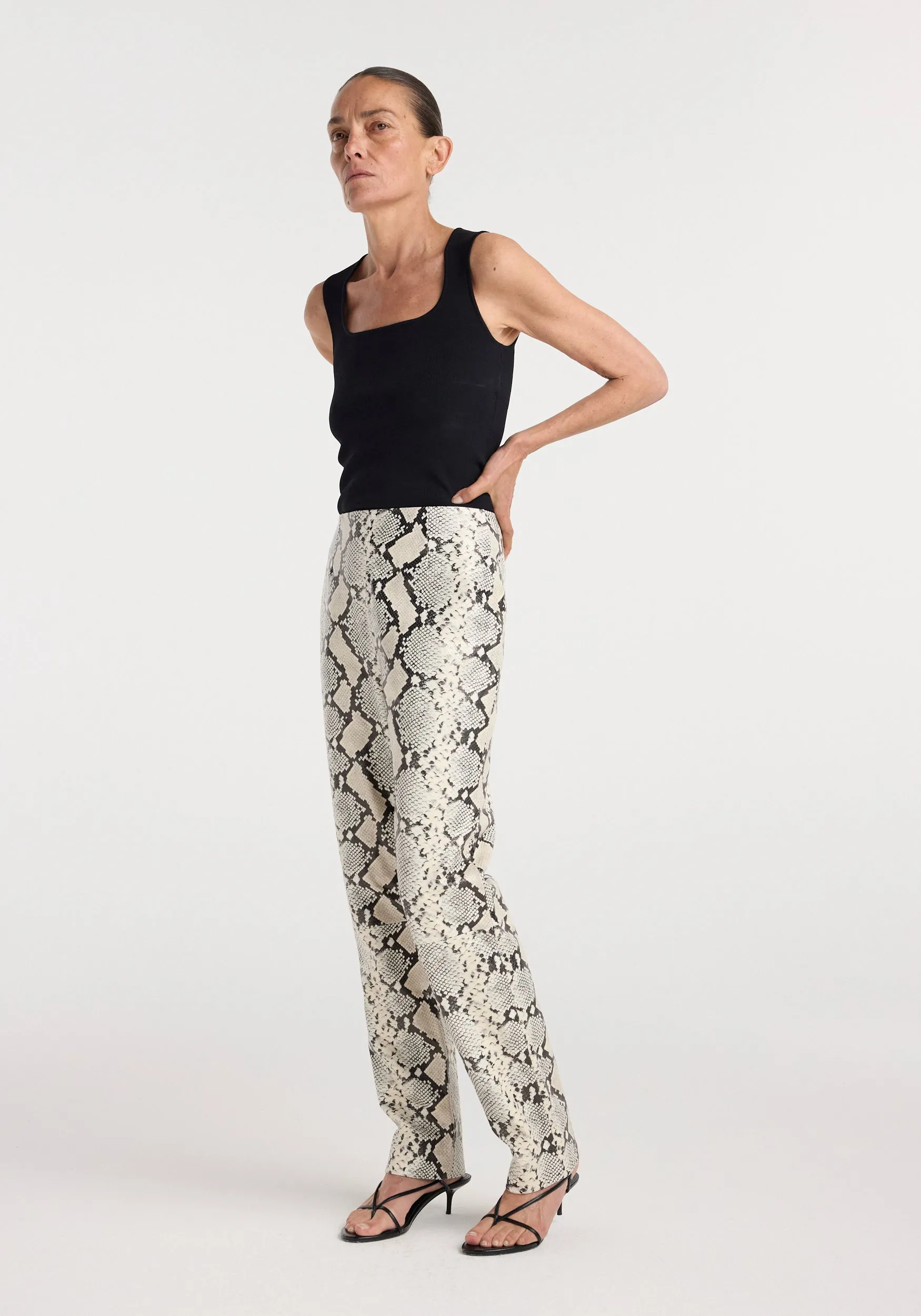 Snakeskin leather trousers | snakeskin sold by Rohe product image thumbnail 2