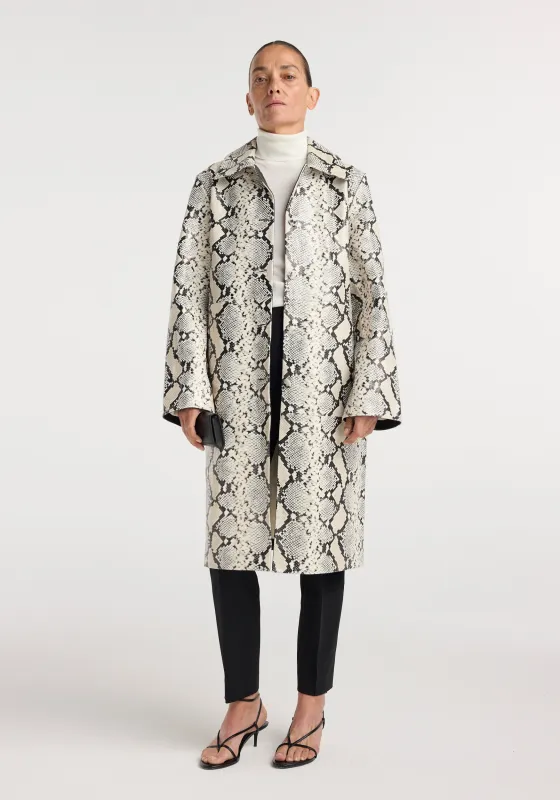 Snakeskin leather coat | snakeskin made by Rohe