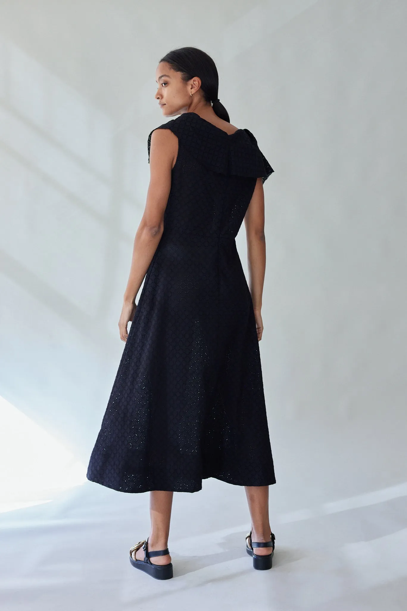 LIRA DRESS | JET EYELET VOILE sold by Caron Callahan product image thumbnail 5