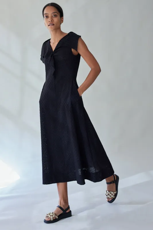 LIRA DRESS | JET EYELET VOILE sold by Caron Callahan