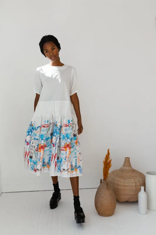 VICTORIA DRESS | CITY PRINT POPLIN made by Caron Callahan