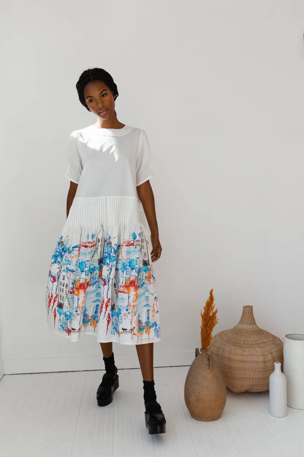 VICTORIA DRESS | CITY PRINT POPLIN sold by Caron Callahan