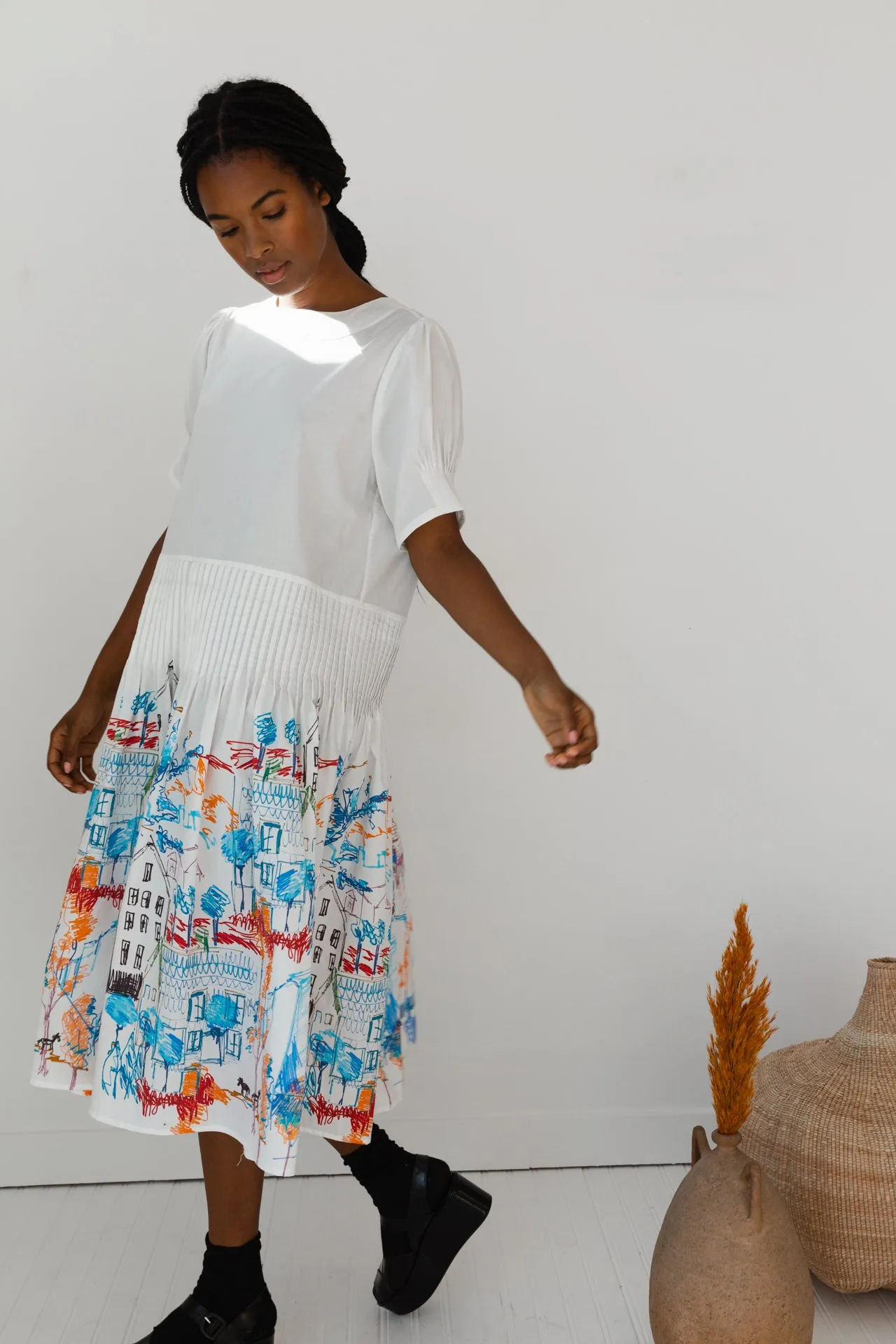 VICTORIA DRESS | CITY PRINT POPLIN sold by Caron Callahan product image thumbnail 3