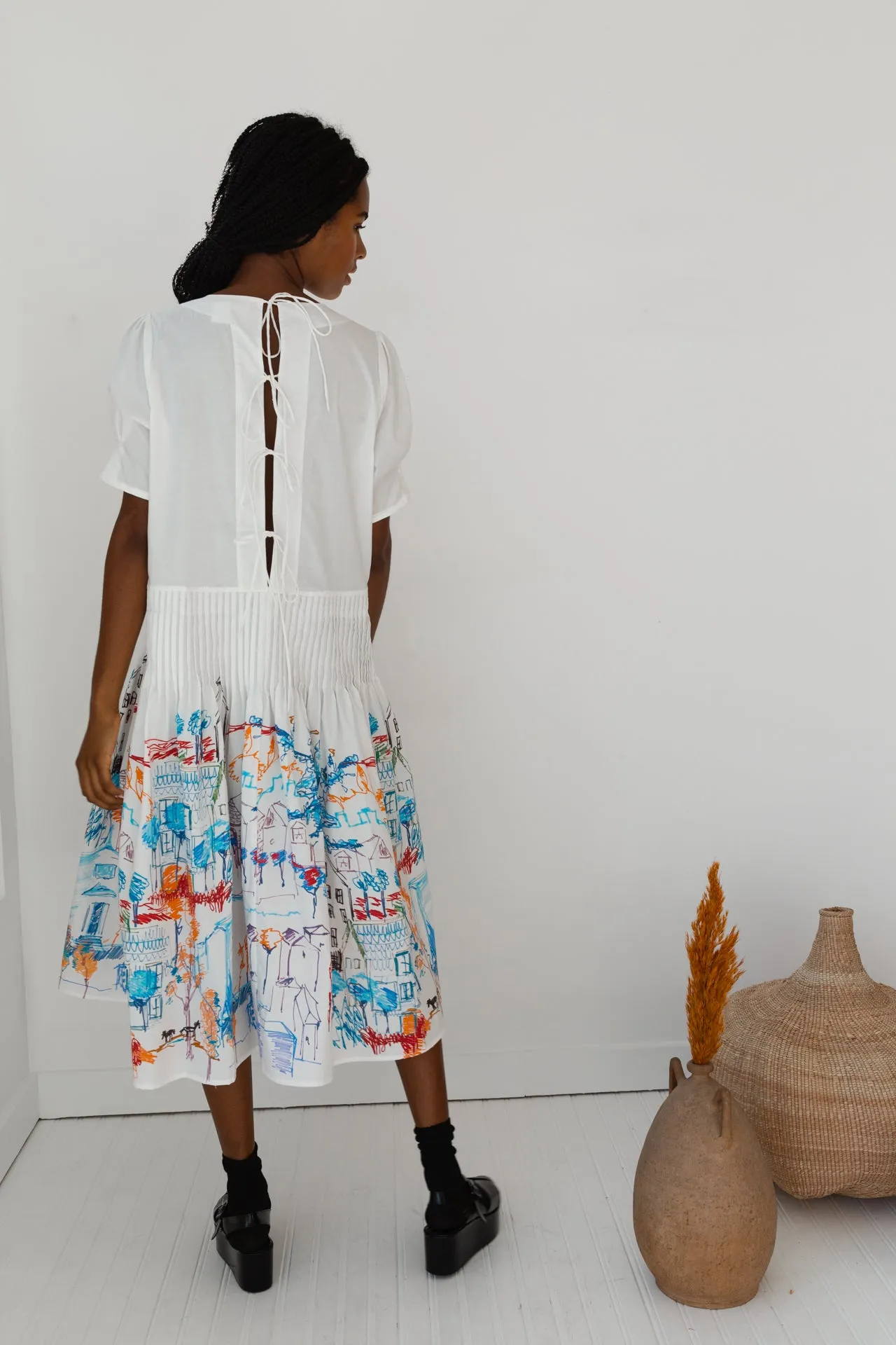 VICTORIA DRESS | CITY PRINT POPLIN sold by Caron Callahan product image thumbnail 5