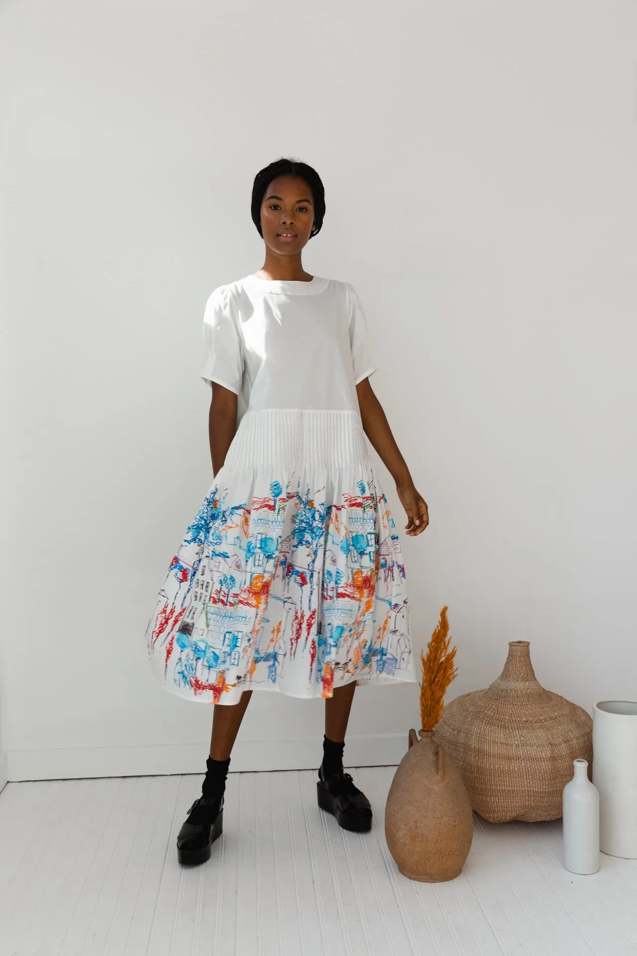 VICTORIA DRESS | CITY PRINT POPLIN sold by Caron Callahan product image thumbnail 2