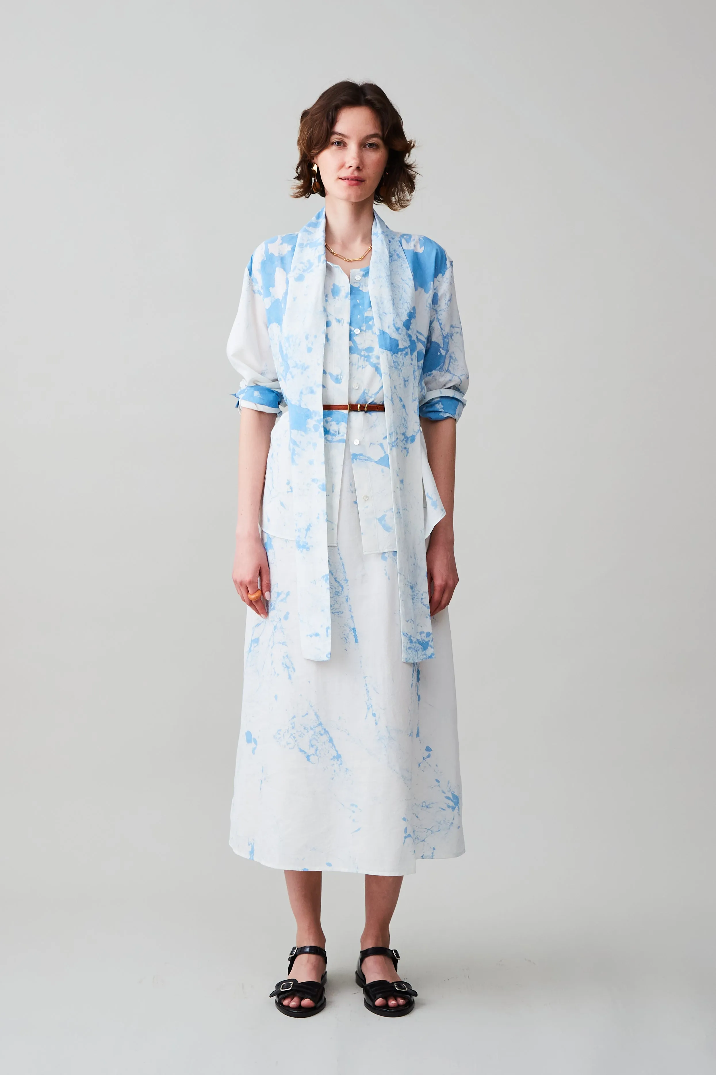 CANDICE SHIRT | BLUE TUMBLE DYE sold by Caron Callahan product image thumbnail 3