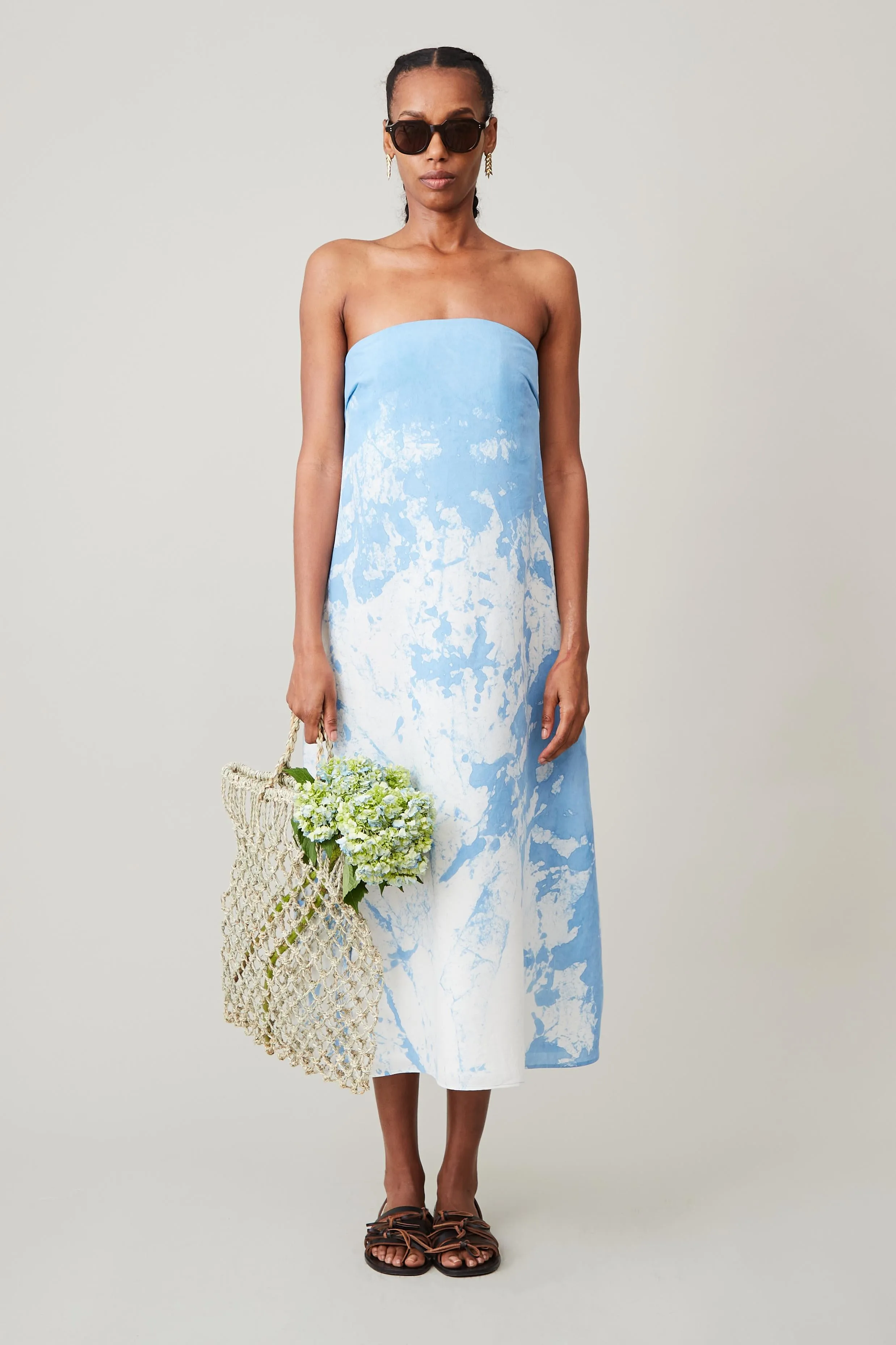 MERCEDES DRESS | BLUE TUMBLE DYE sold by Caron Callahan