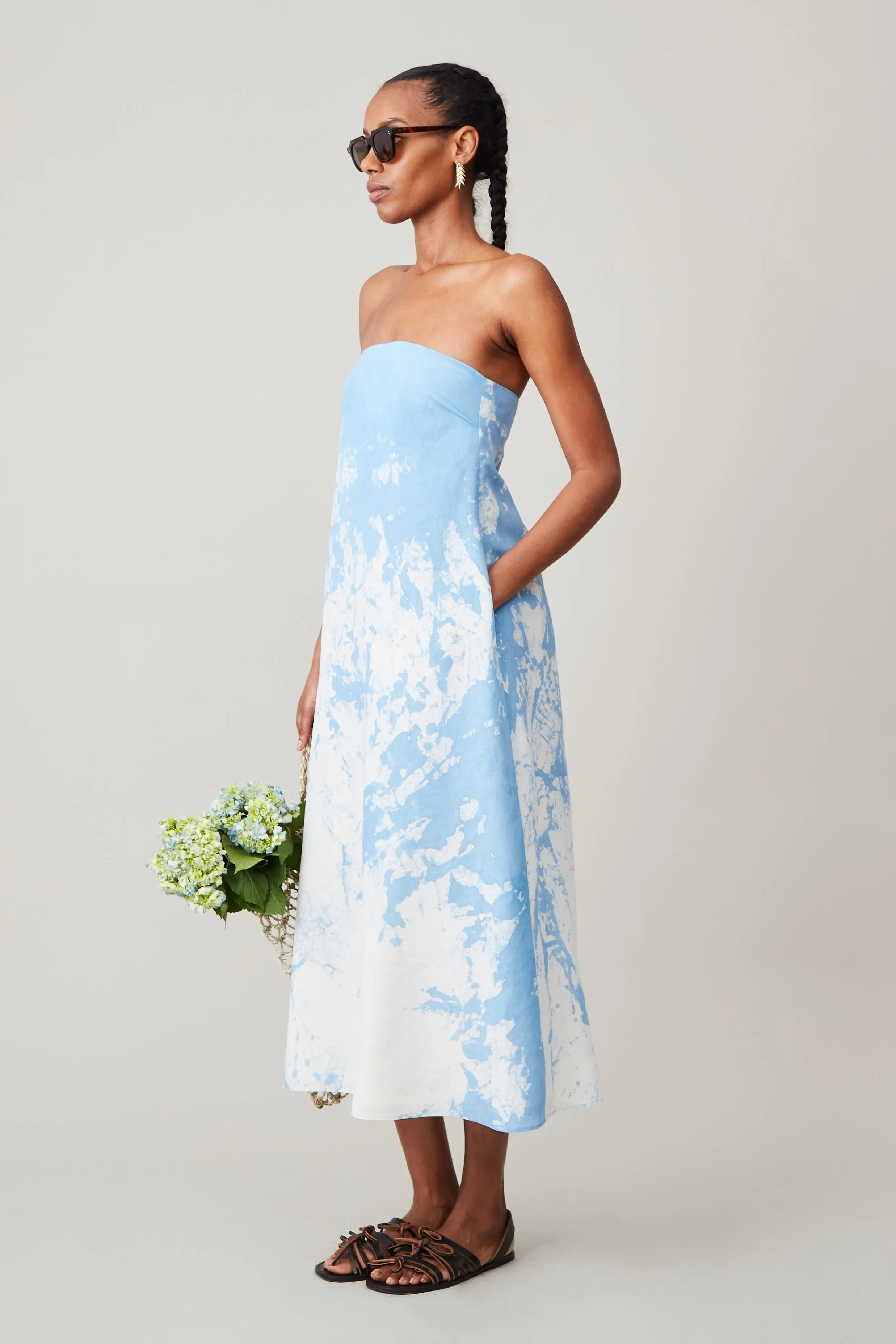 MERCEDES DRESS | BLUE TUMBLE DYE sold by Caron Callahan product image thumbnail 2