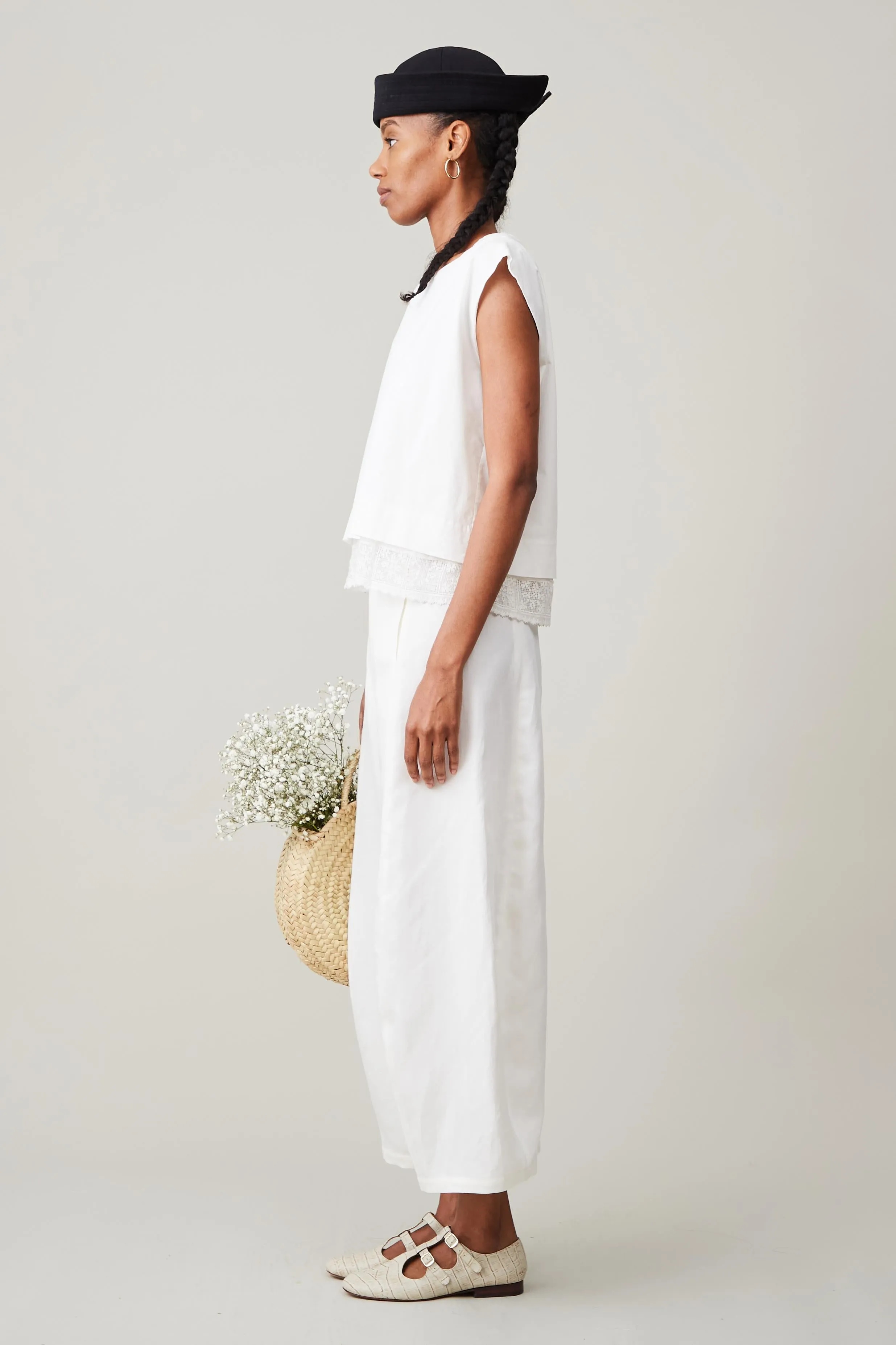 MORGAN PANT | CREAM TENCEL LINEN sold by Caron Callahan product image thumbnail 3