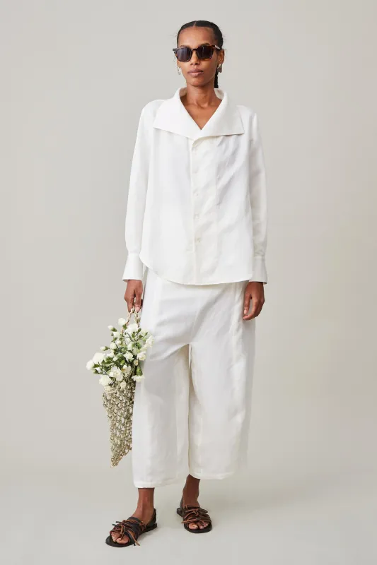 MORGAN PANT | CREAM TENCEL LINEN made by Caron Callahan