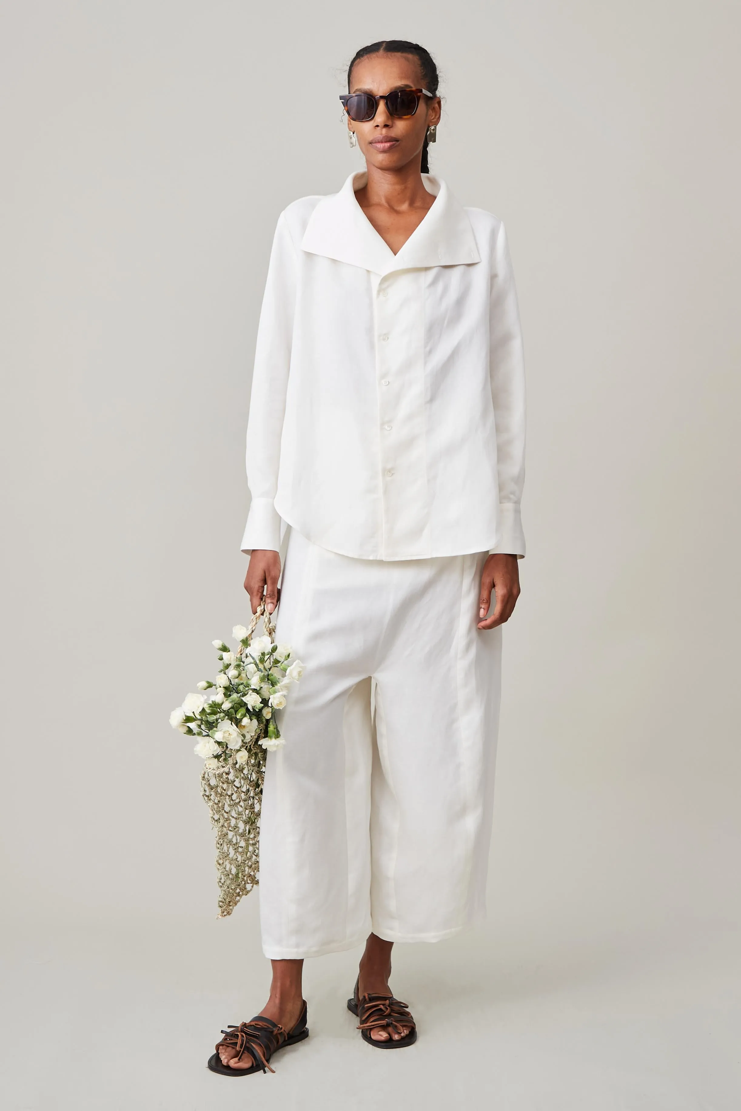 MORGAN PANT | CREAM TENCEL LINEN sold by Caron Callahan