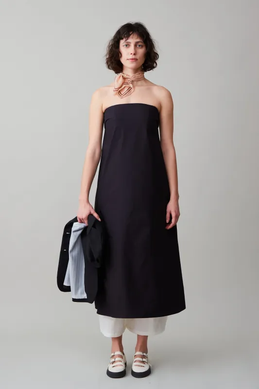 MERCEDES DRESS | BLACK POPLIN made by Caron Callahan