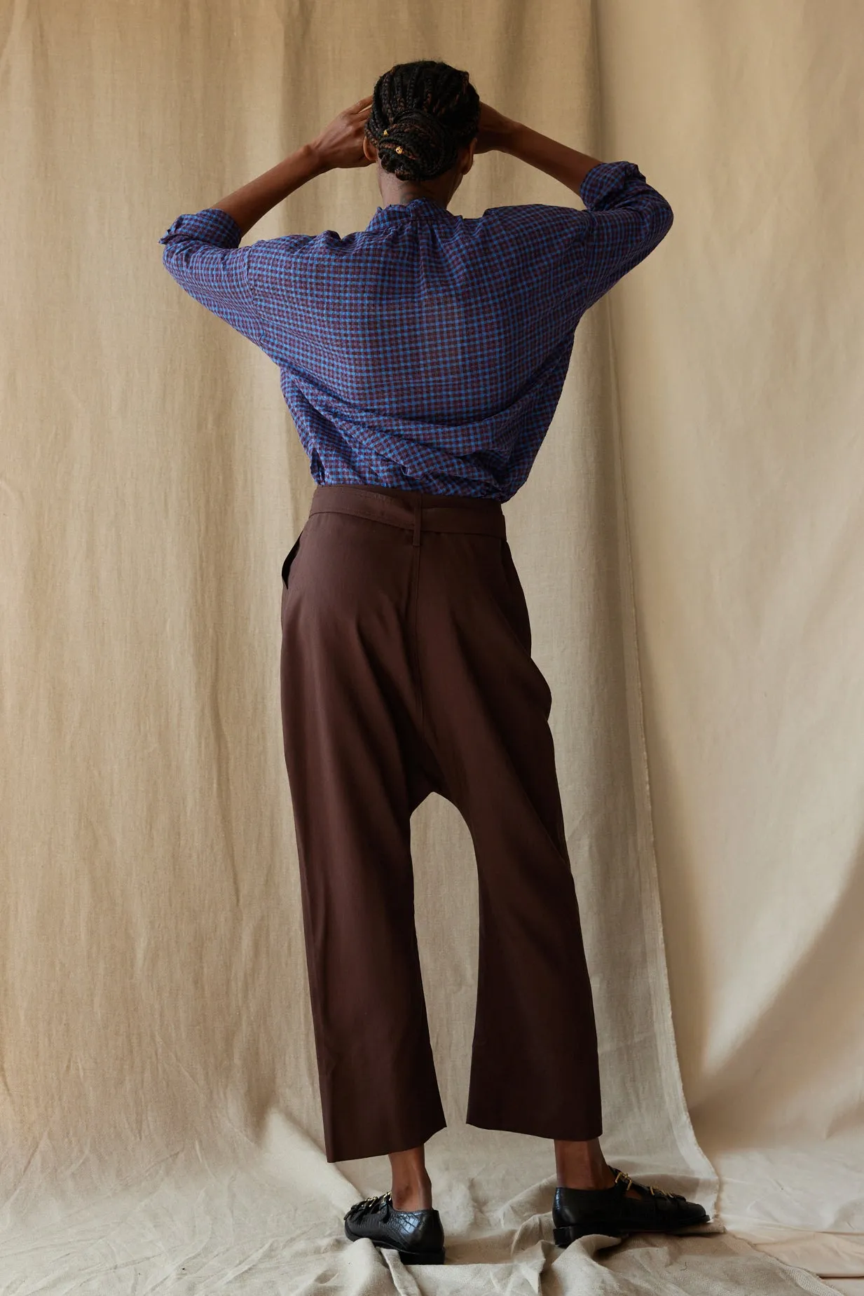 MATTY PANT | AUBERGINE TROPICAL WOOL sold by Caron Callahan product image thumbnail 2