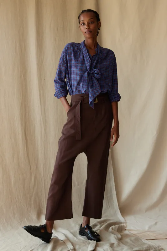 MATTY PANT | AUBERGINE TROPICAL WOOL made by Caron Callahan