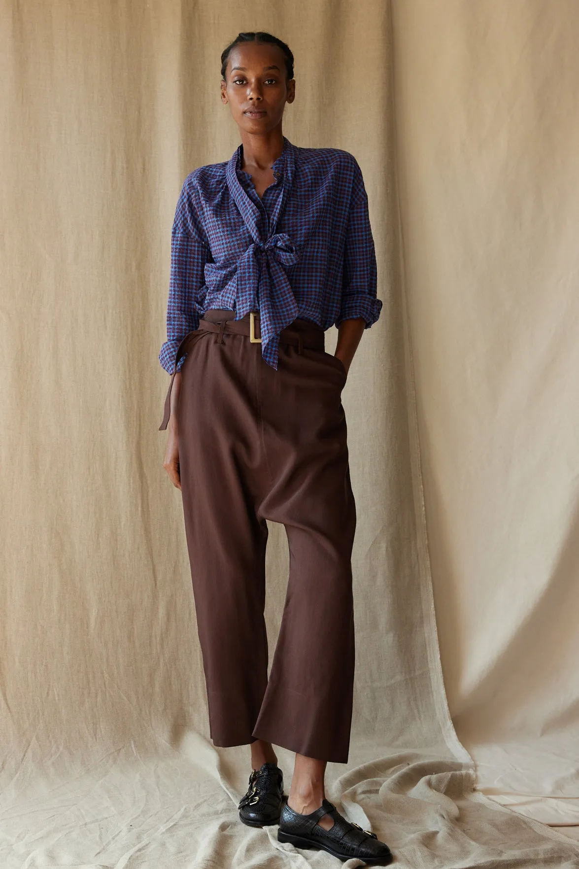 MATTY PANT | AUBERGINE TROPICAL WOOL sold by Caron Callahan product image thumbnail 4