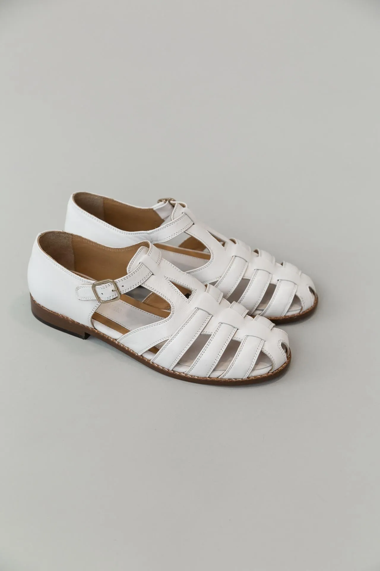 CECILE SANDAL | WHITE LEATHER sold by Caron Callahan