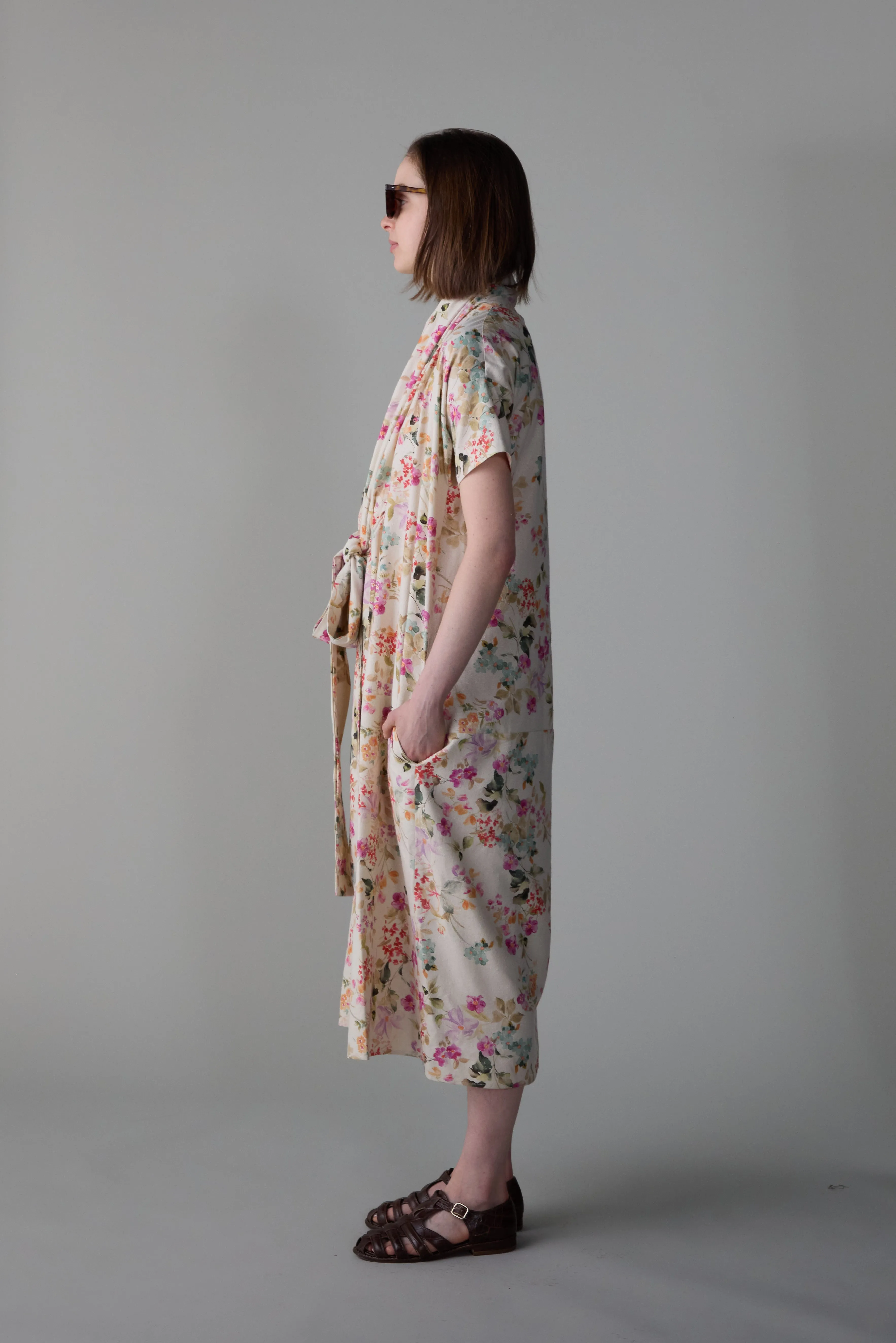 JULIEN DRESS | RAW SILK FLORAL sold by Caron Callahan product image thumbnail 3