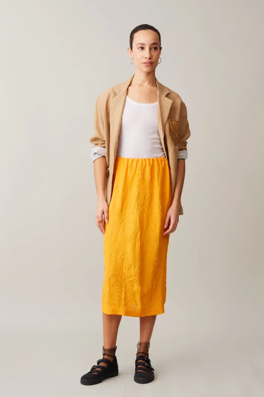 LAVY SKIRT | TANGERINE CRINKLE VISCOSE made by Caron Callahan