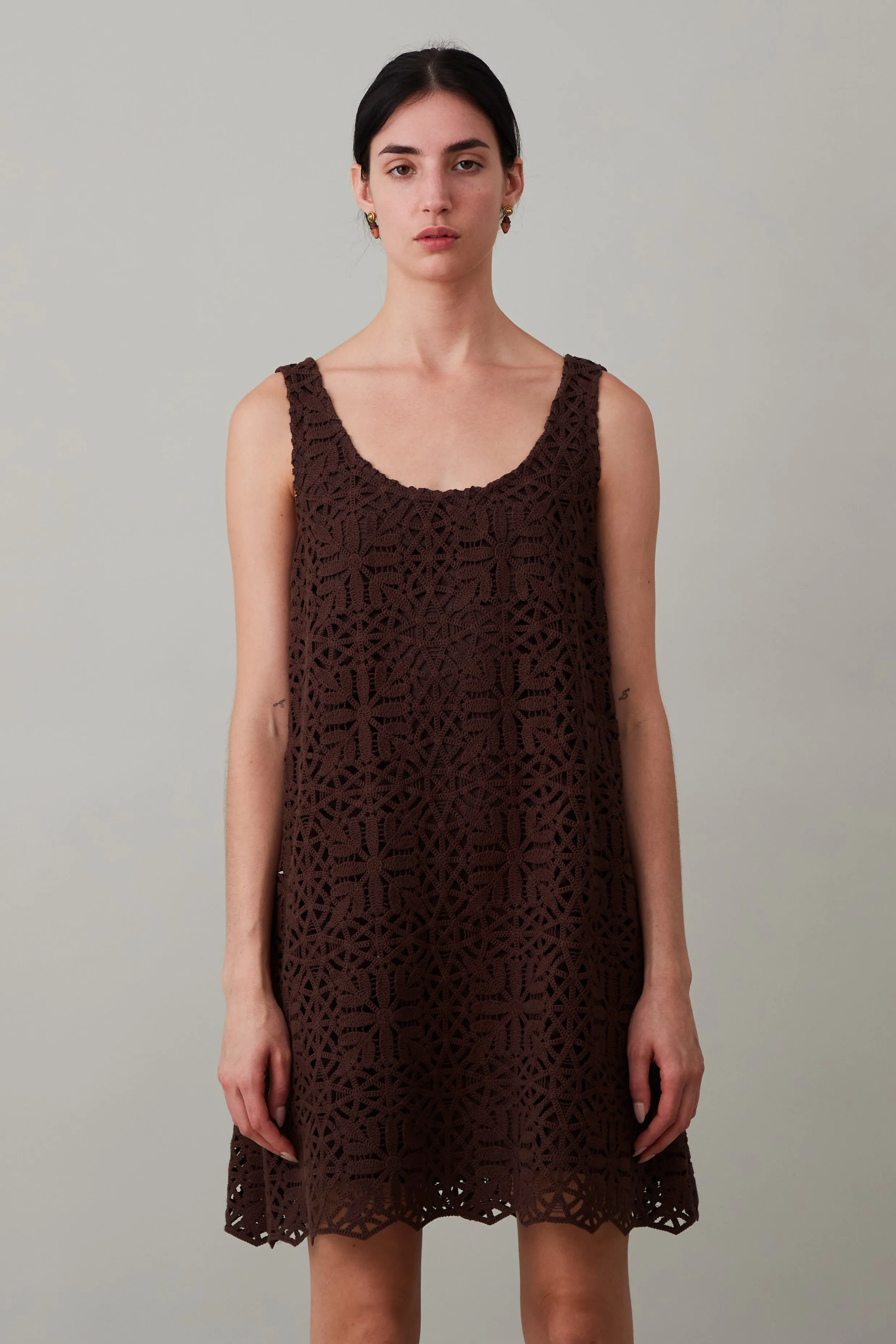 JEANINE DRESS | CHOCOLATE COTTON LACE sold by Caron Callahan product image thumbnail 2