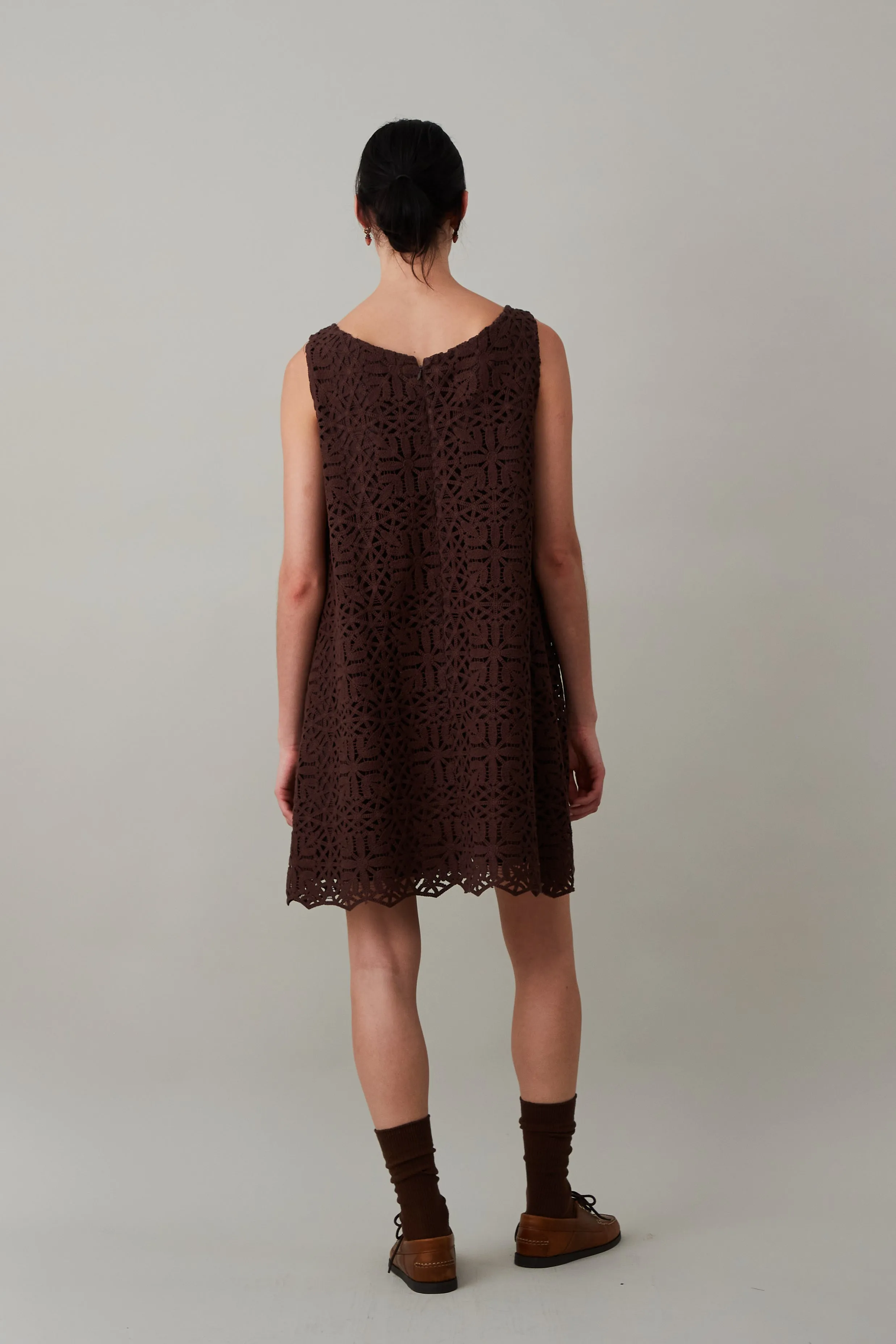 JEANINE DRESS | CHOCOLATE COTTON LACE sold by Caron Callahan product image thumbnail 5