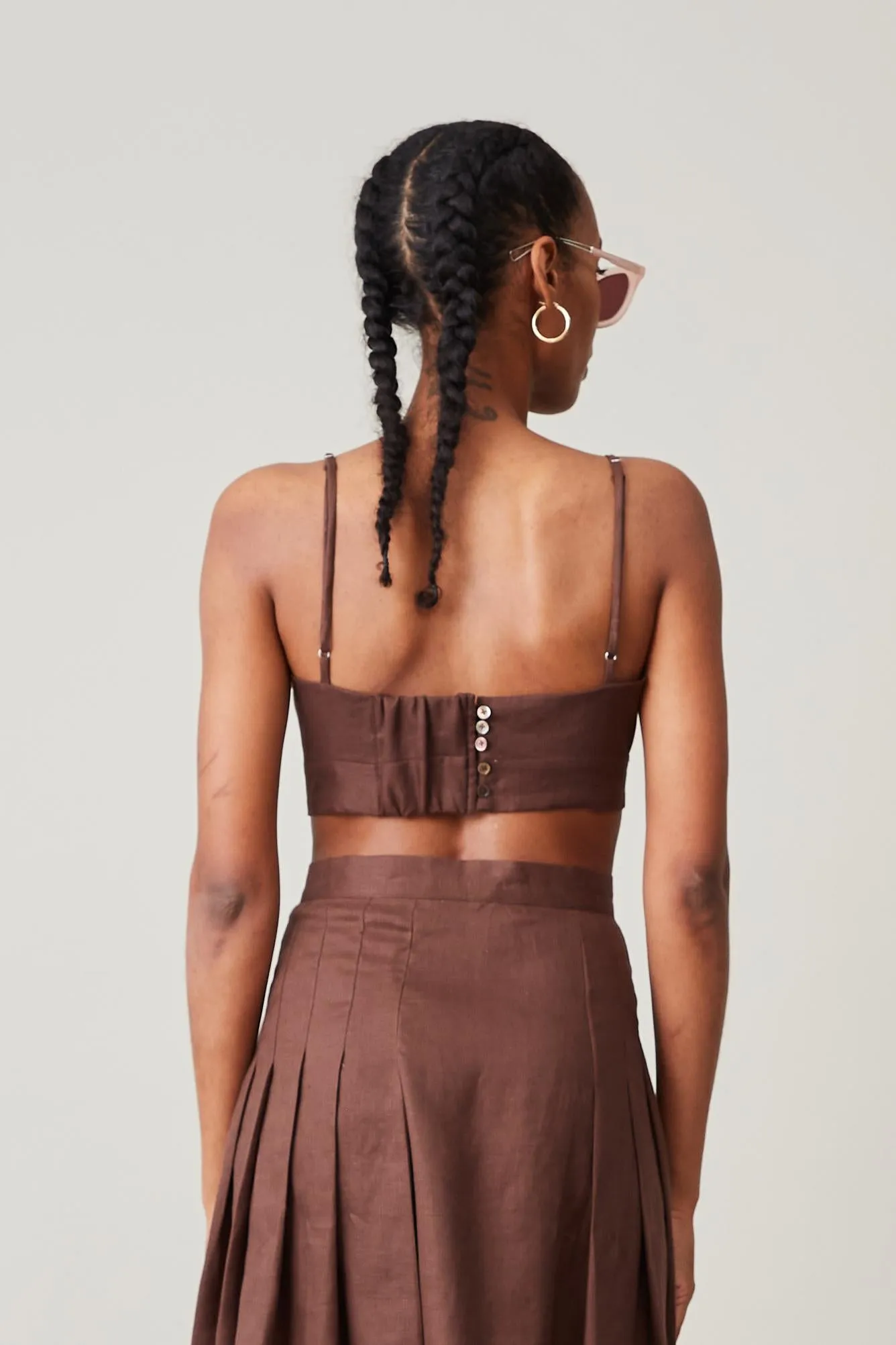 CARLA BRALETTE | CHOCOLATE LINEN sold by Caron Callahan product image thumbnail 4