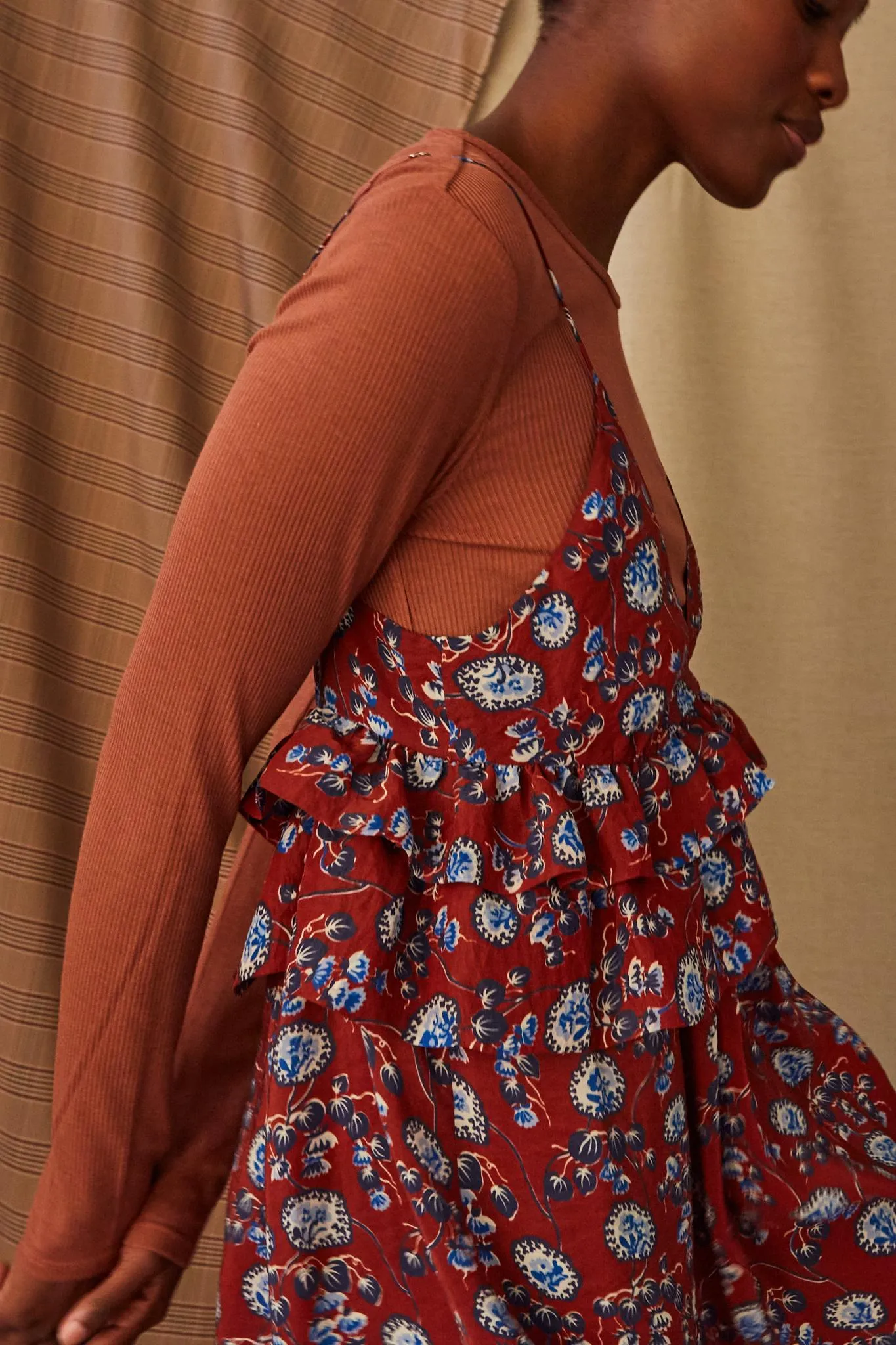 RENZO DRESS | GARNET AMOEBA FLORAL CUPRO sold by Caron Callahan product image thumbnail 2