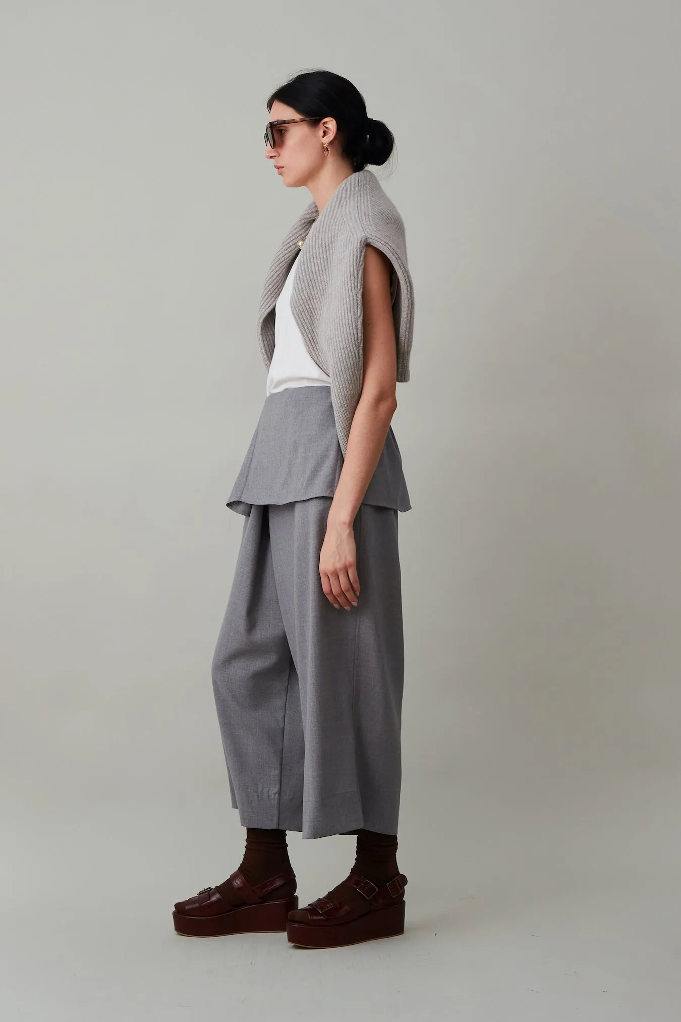 THEOS PANT | CHARCOAL TROPICAL WOOL sold by Caron Callahan product image thumbnail 2