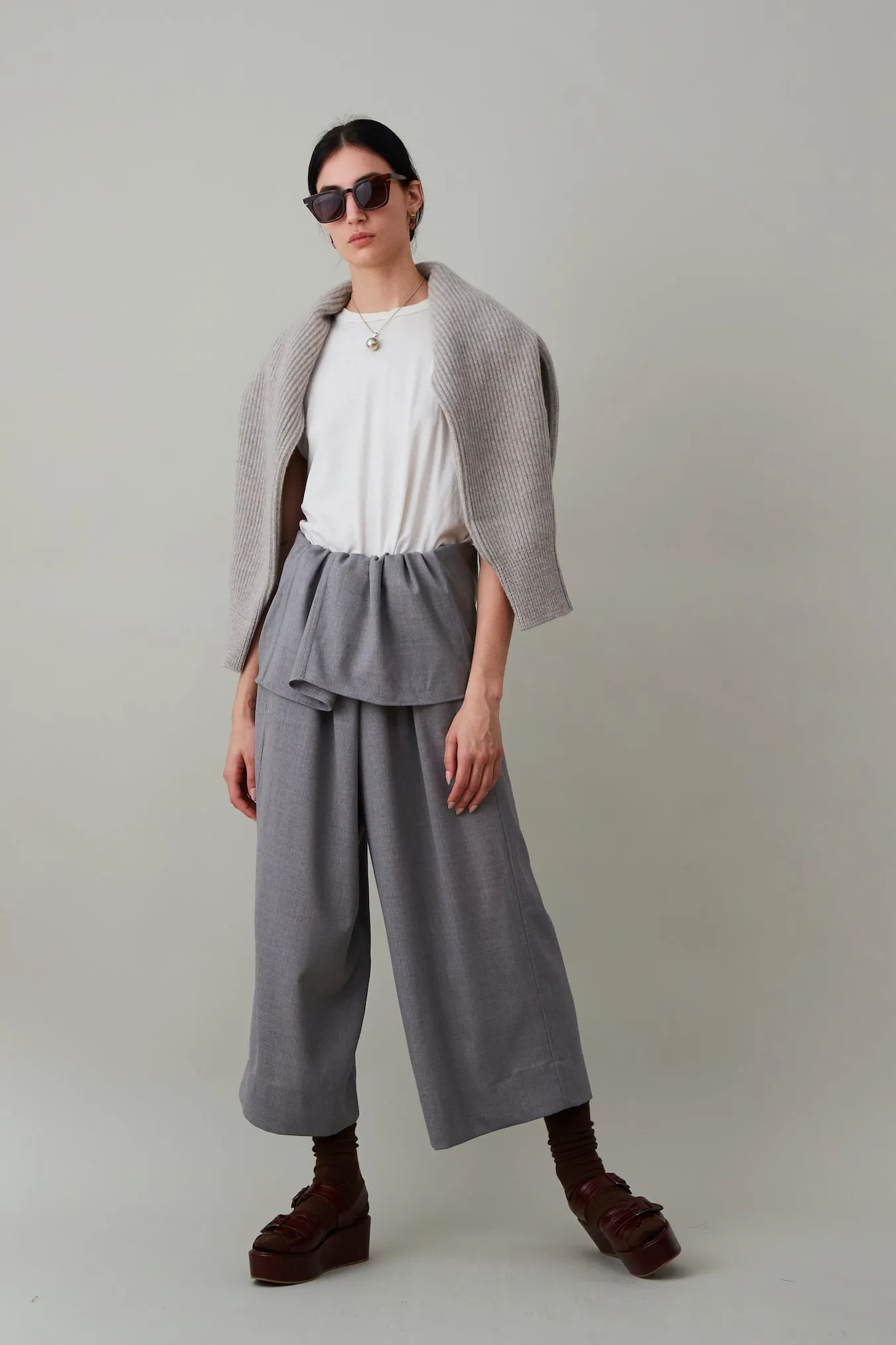 THEOS PANT | CHARCOAL TROPICAL WOOL sold by Caron Callahan product image thumbnail 3