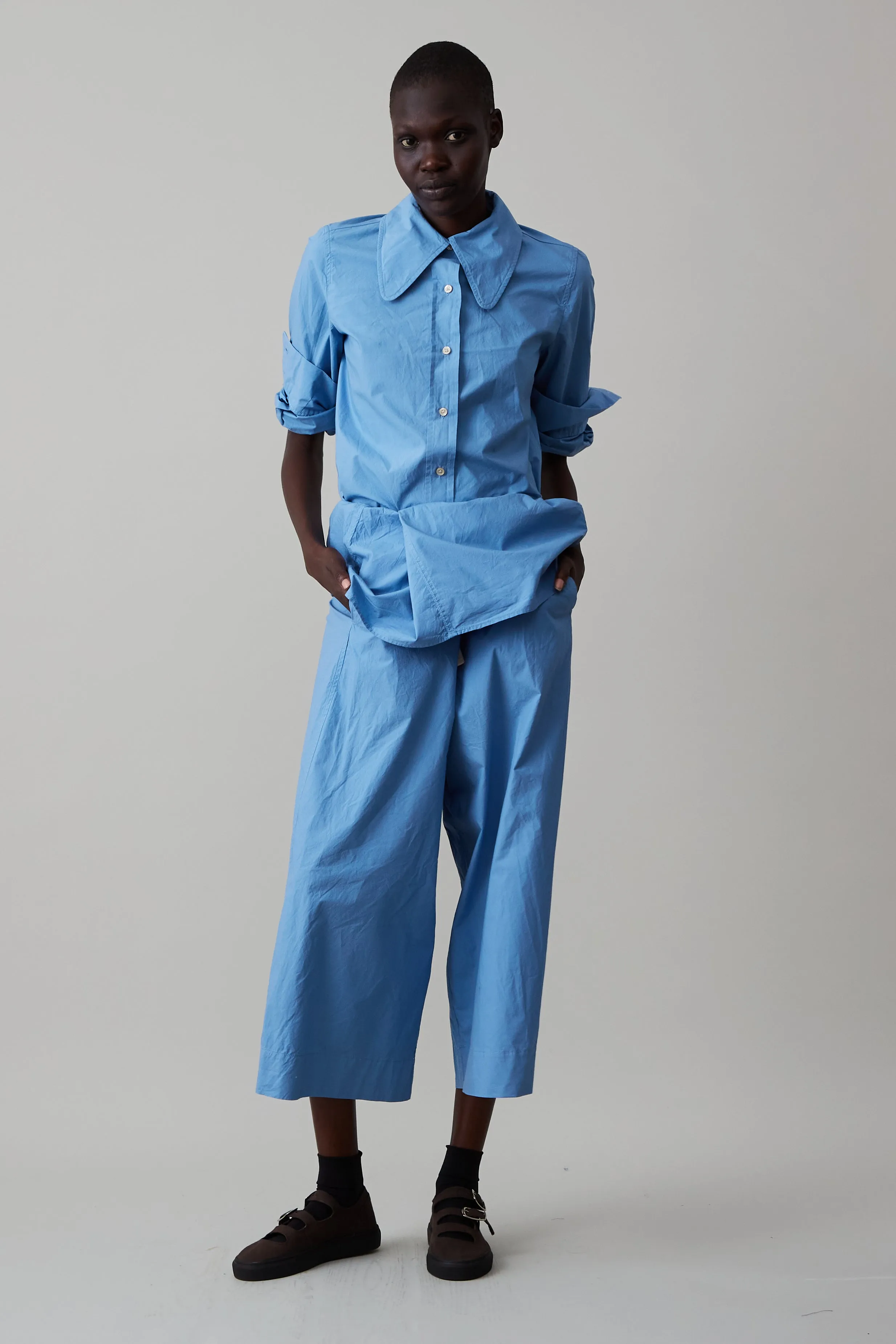THEOS PANT | ASHLEIGH BLUE POPLIN sold by Caron Callahan product image thumbnail 4