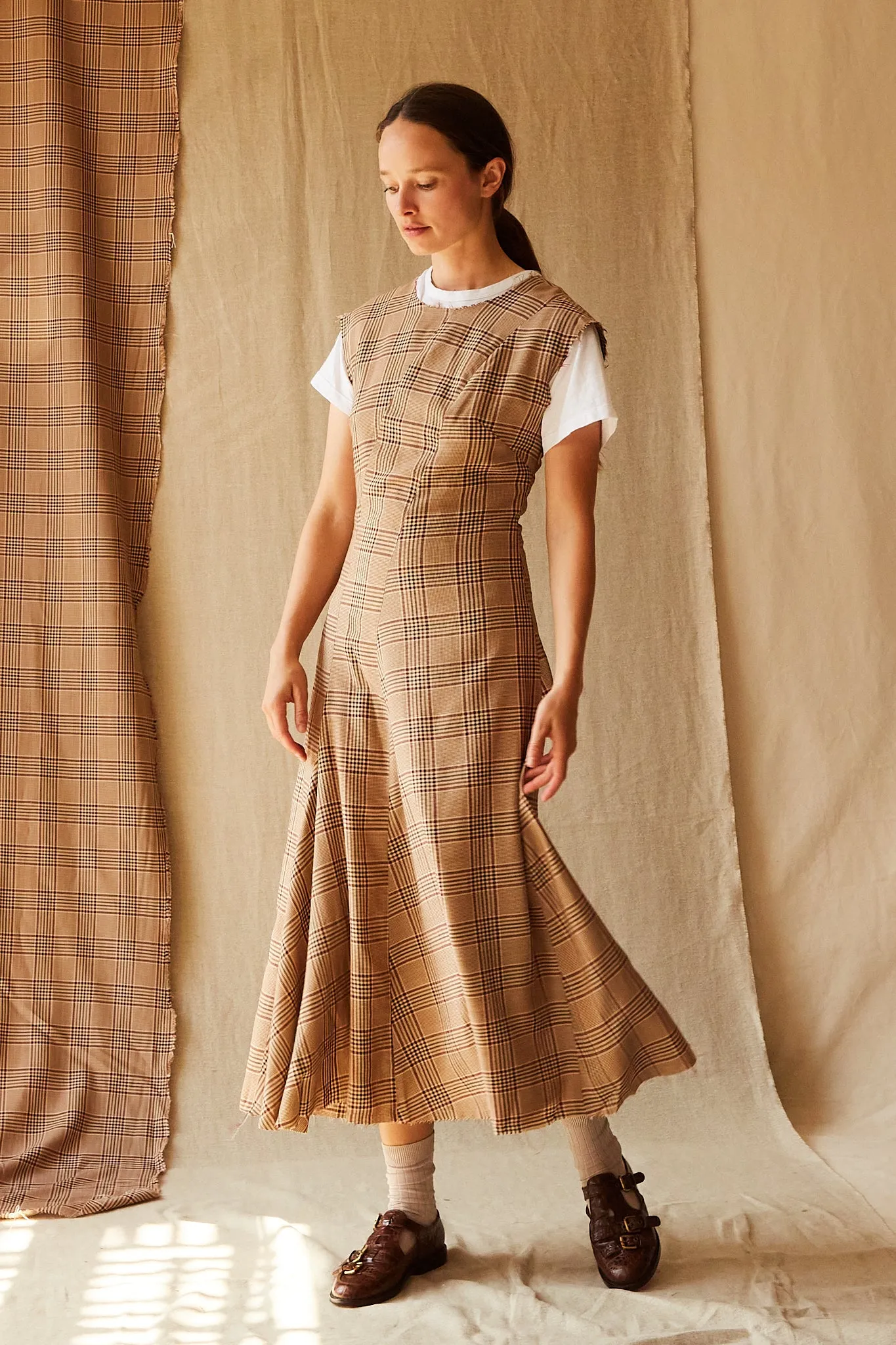 CAMERON DRESS | PLAID TROPICAL WOOL sold by Caron Callahan