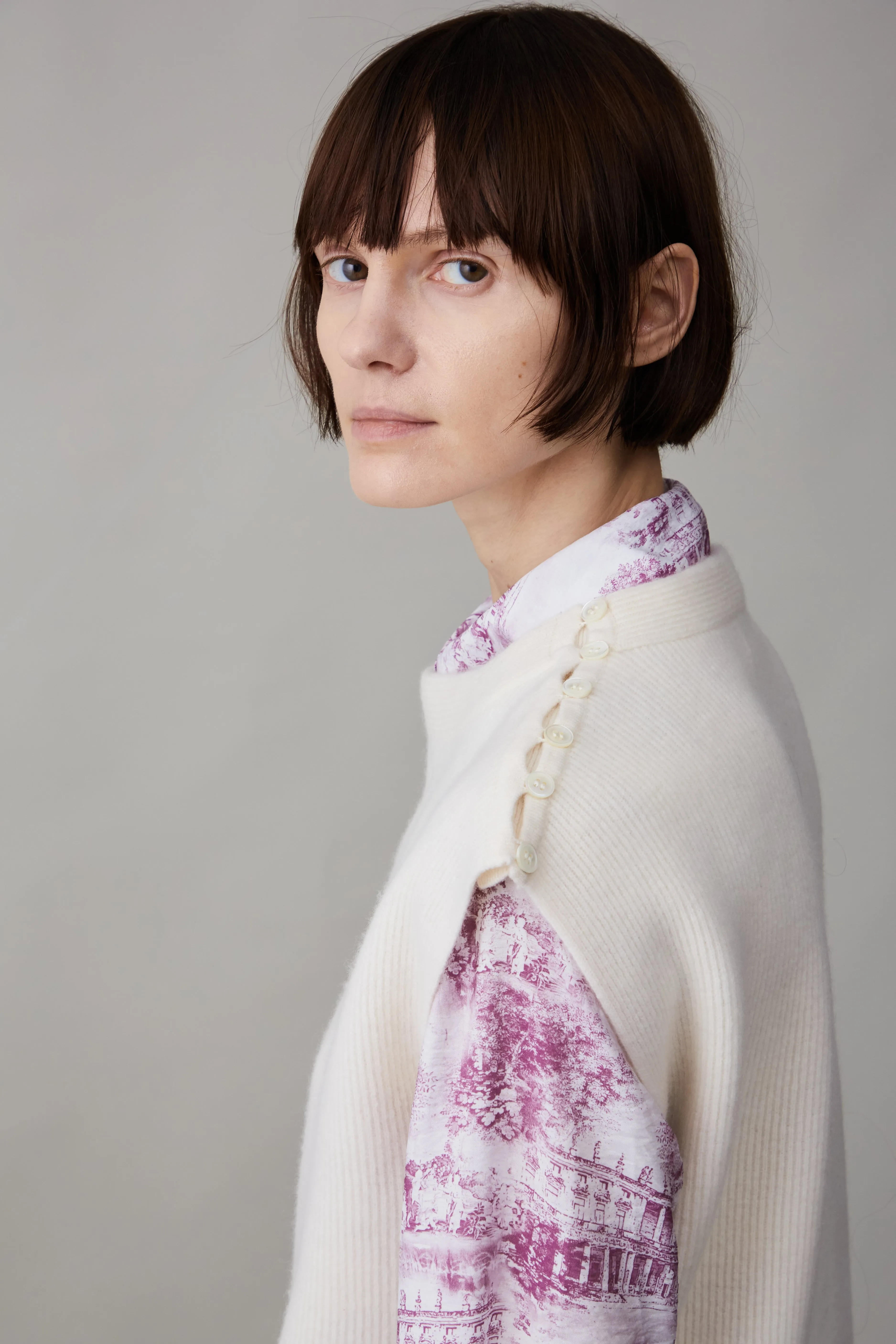 ELLEN SWEATER VEST | CREAM BOILED WOOL sold by Caron Callahan product image thumbnail 3