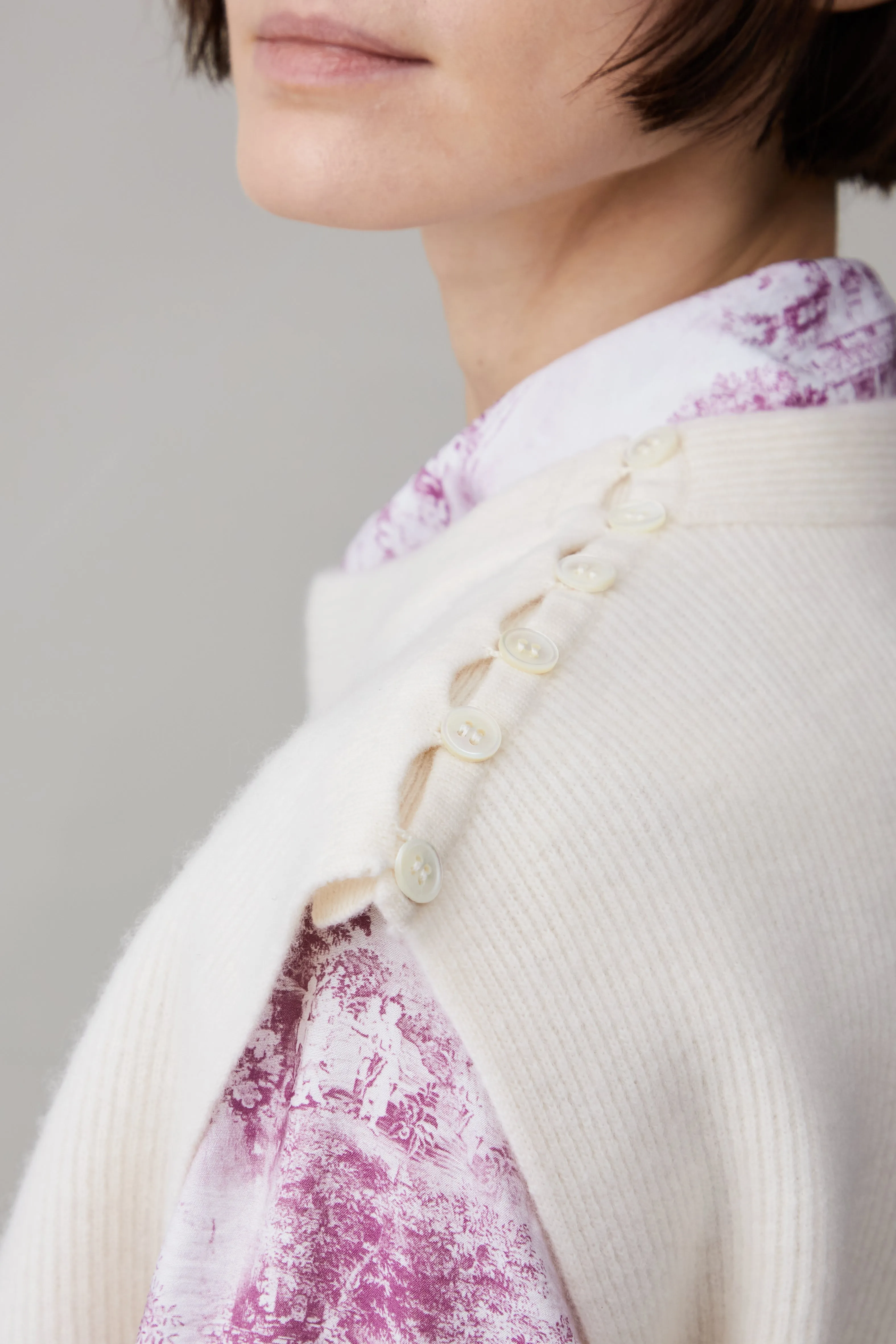 ELLEN SWEATER VEST | CREAM BOILED WOOL sold by Caron Callahan product image thumbnail 2